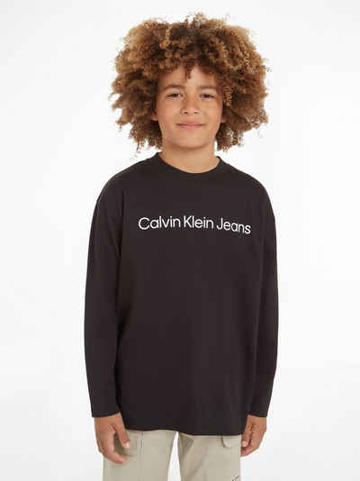 Calvin Klein Jeans Langarmshirt INST. LOGO RELAXED LS T-SHIRT für Kinder bis 16 Jahre