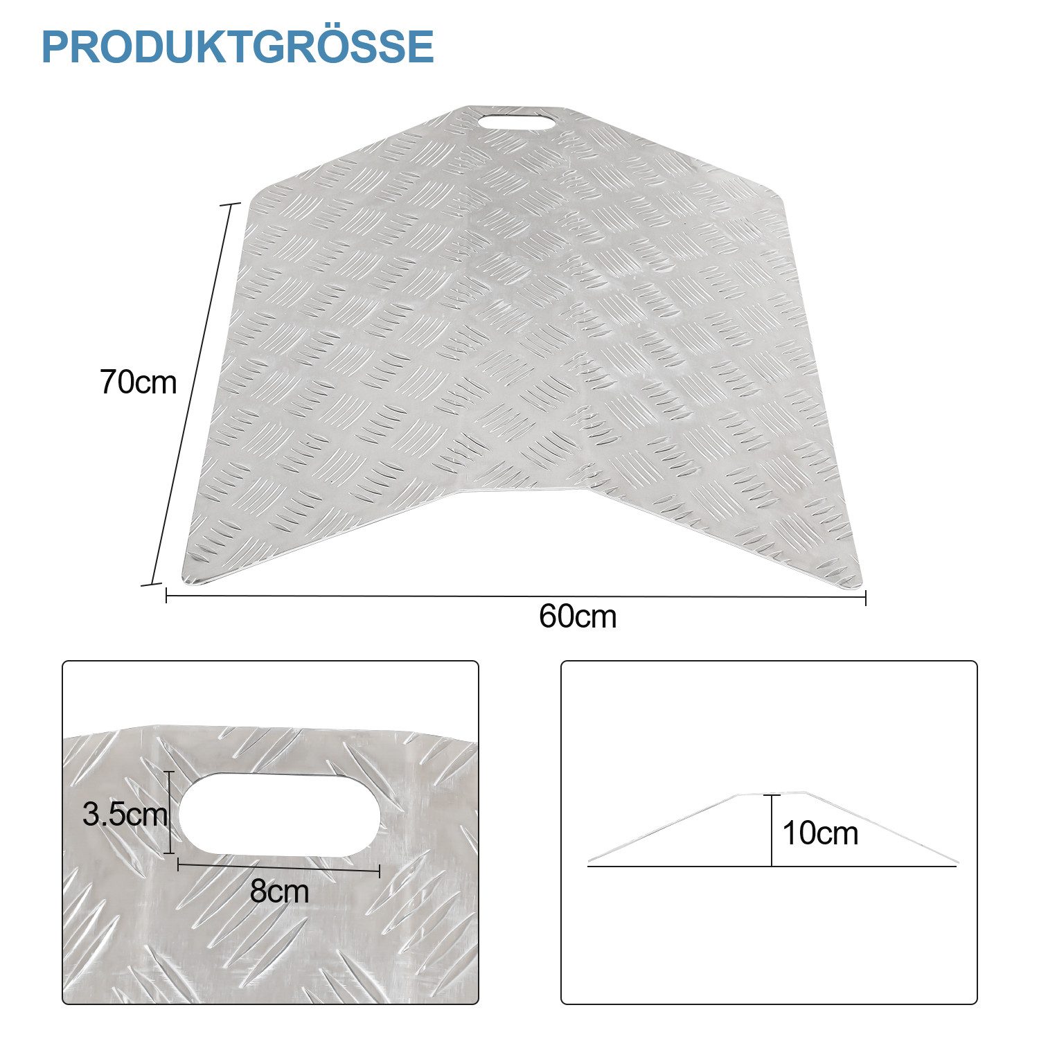 Clanmacy Auffahrrampe Türschwellenrampe aus Aluminium Rollstuhlrampe Stufenrampe Tragbar