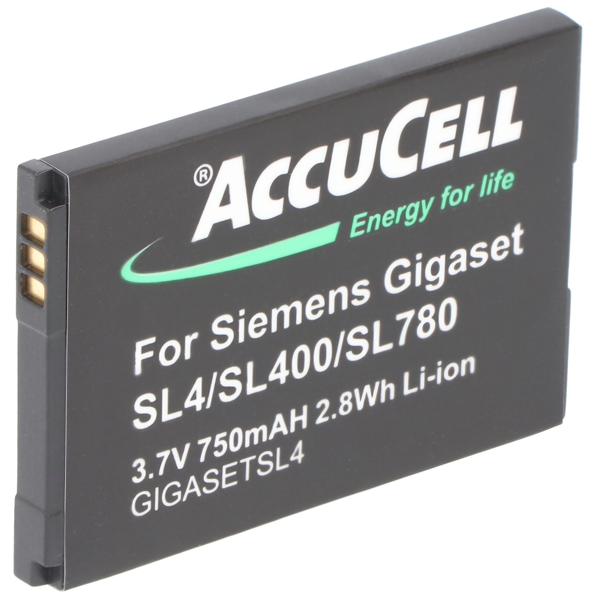 AccuCell Akku (3,7 V) Akku Siemens Gigaset V30145-K1310K-X444, mAh 700 passend V30145-K1310-X44 für