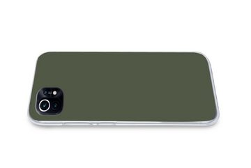 MuchoWow Handyhülle Grün - Einfarbig - Olivgrün, Phone Case, Handyhülle Xiaomi Mi 11, Silikon, Schutzhülle
