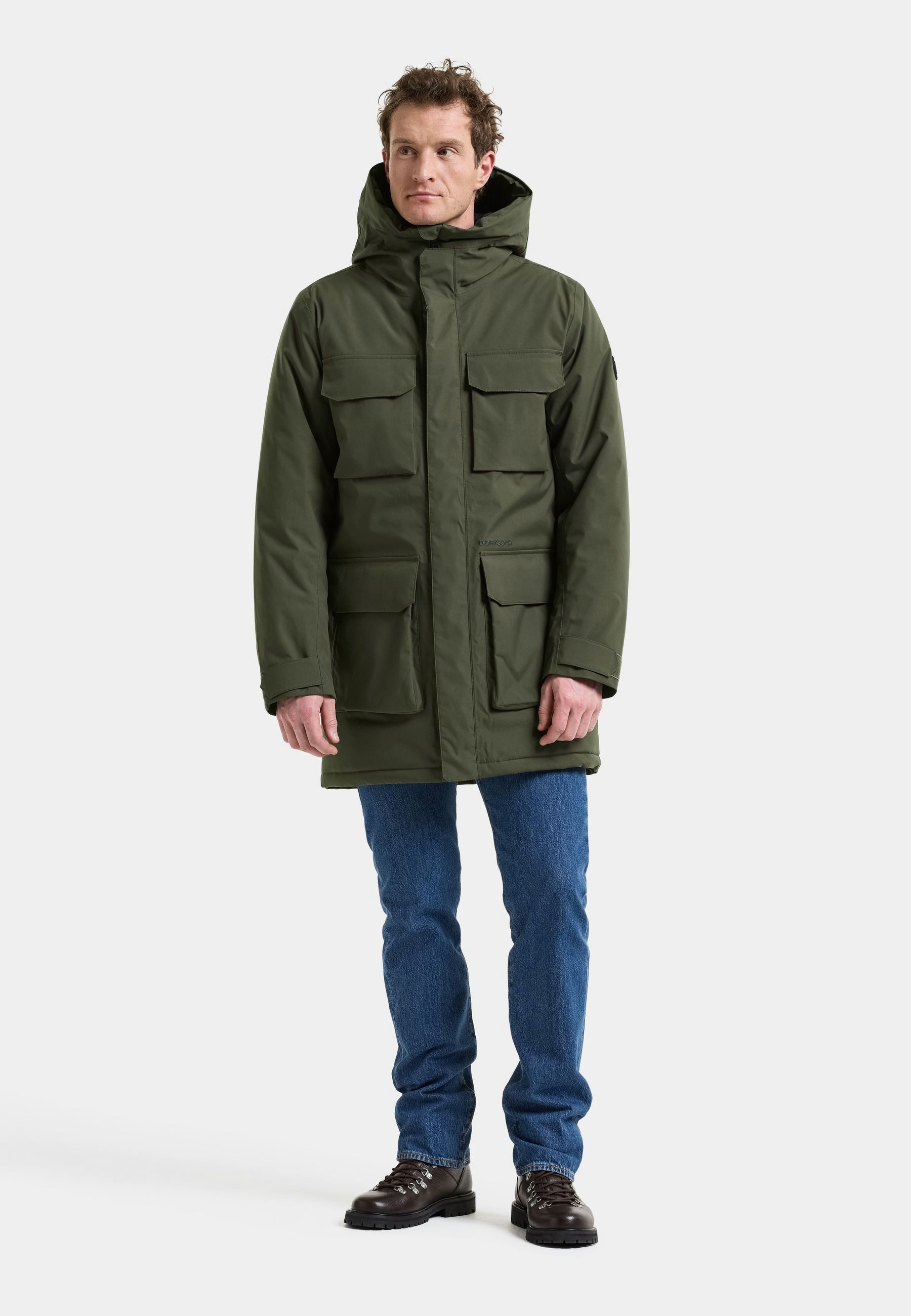 Didriksons Winterjacke Herren Wintermantel Wasserdicht AIDEN mit Kapuze mit Taschen
