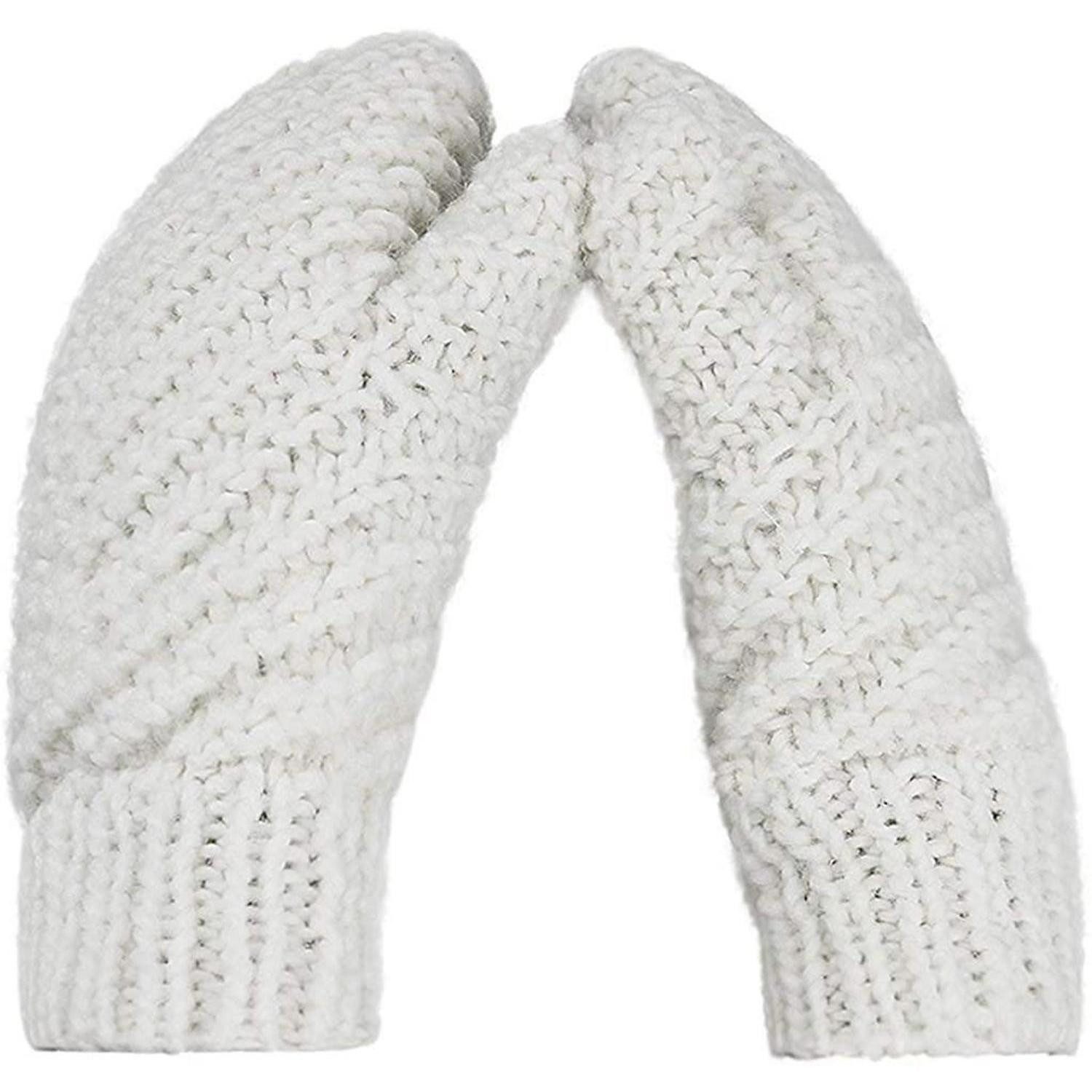 LuxusKollektion Fäustlinge Fäustlinge Damen Herren Warm Strick Winddicht Plüsch gefüttert (1-St)