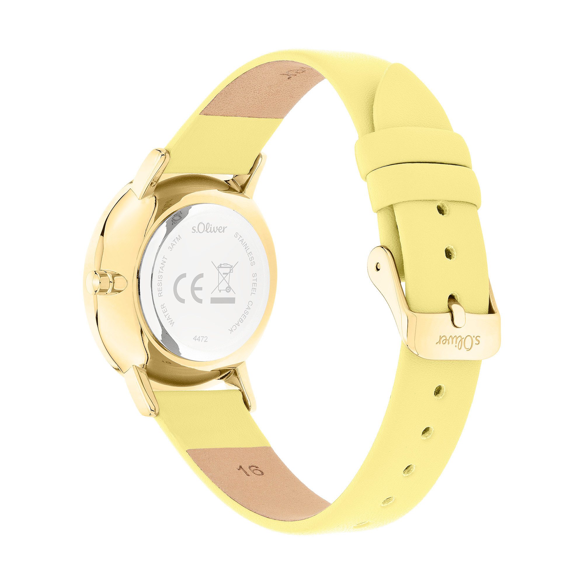 s.Oliver Quarzuhr Modern Basics SO-4472-LQ, Armbanduhr, Damenuhr, analog