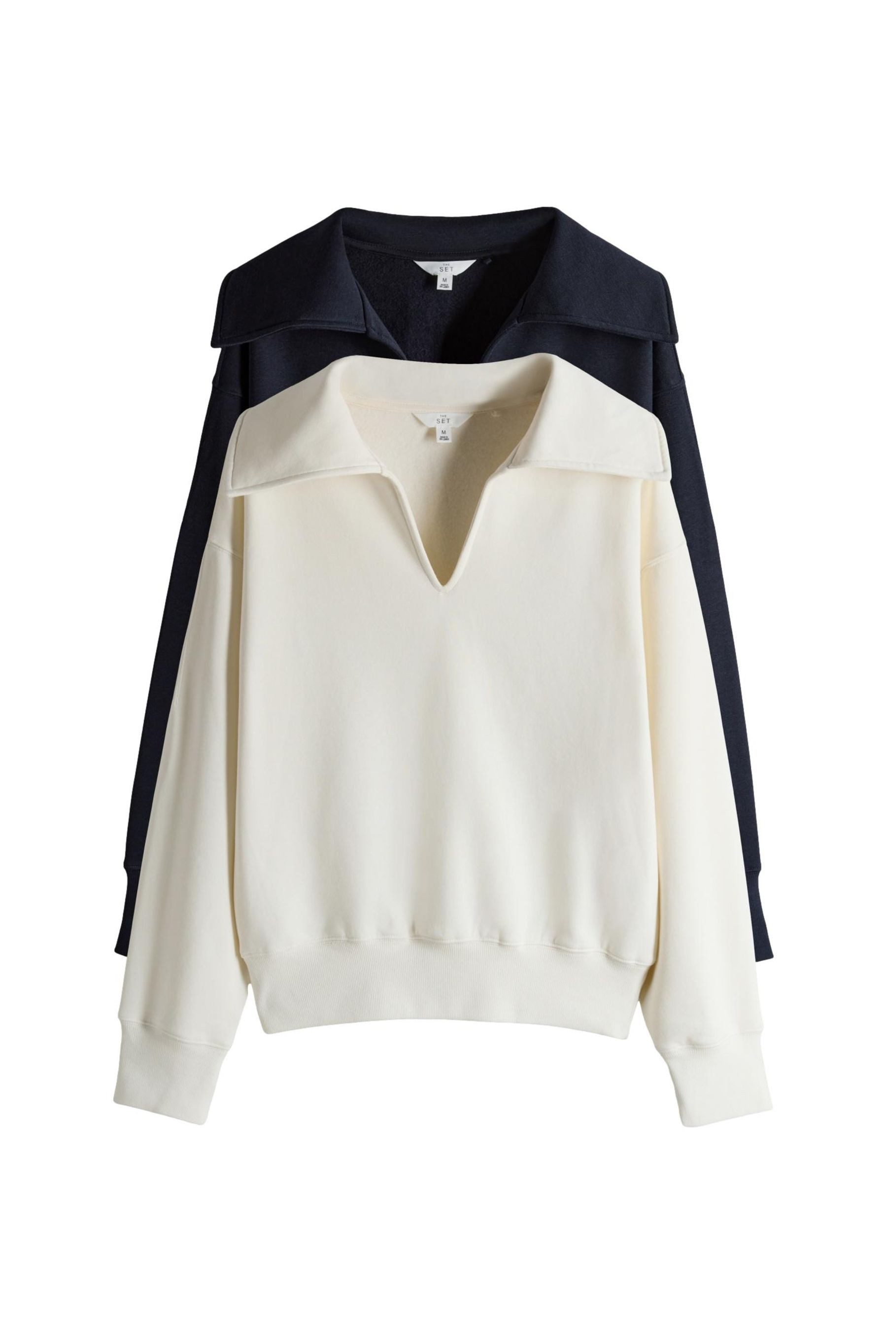 Sweater The Set Sweatshirts, Trophy-Ausschnitt, 2er-Pack