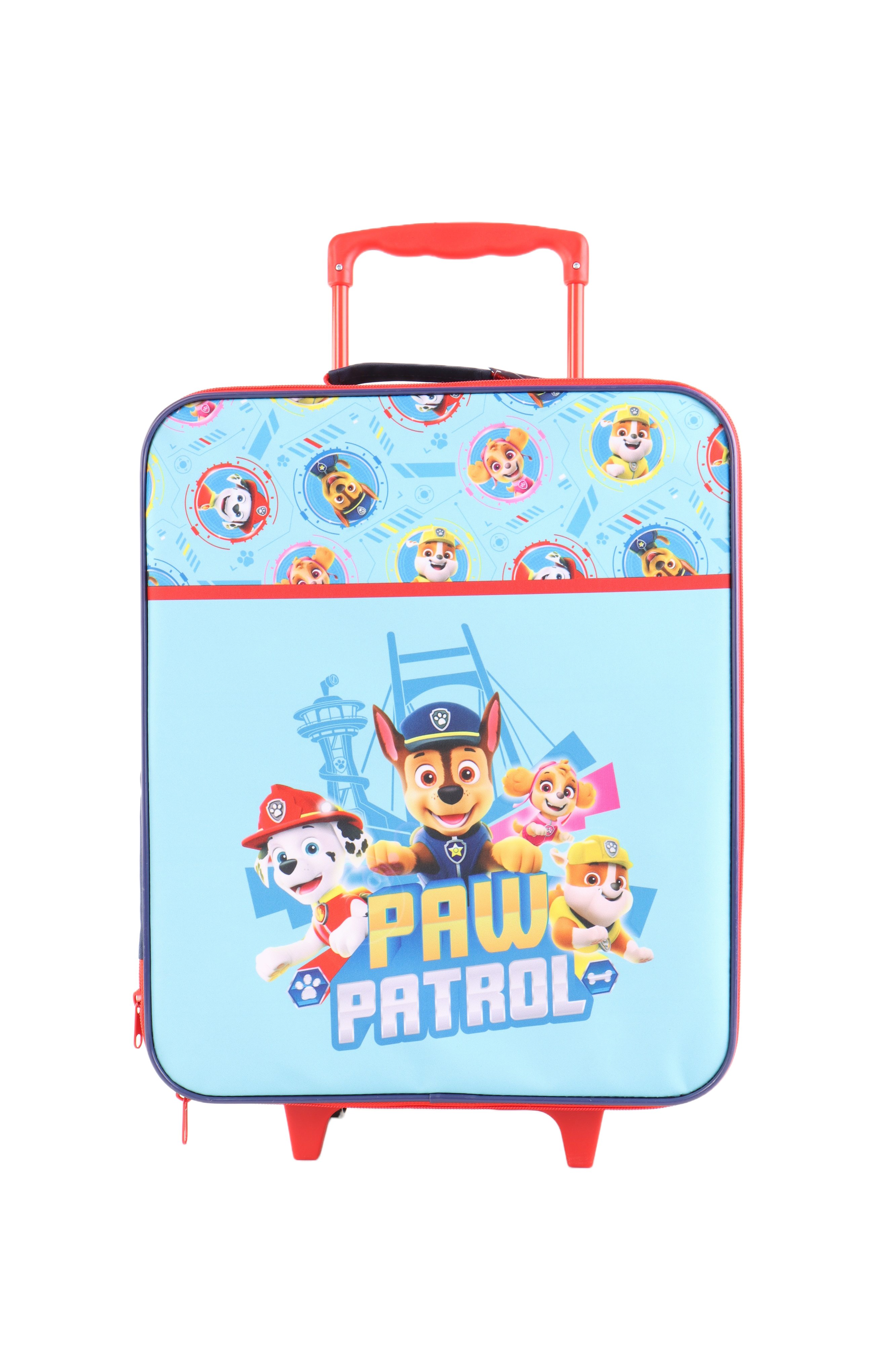 PAW PATROL Kinderrucksack 42 CM Radtasche Tasche für Kinder Schule Freizeit Rolltasche blau-rot
