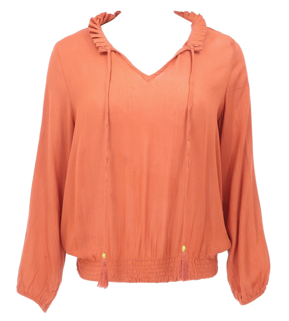 Guru-Shop Longbluse Schlupfpbluse Boho chic, luftige Langarmbluse -.. alternative Bekleidung