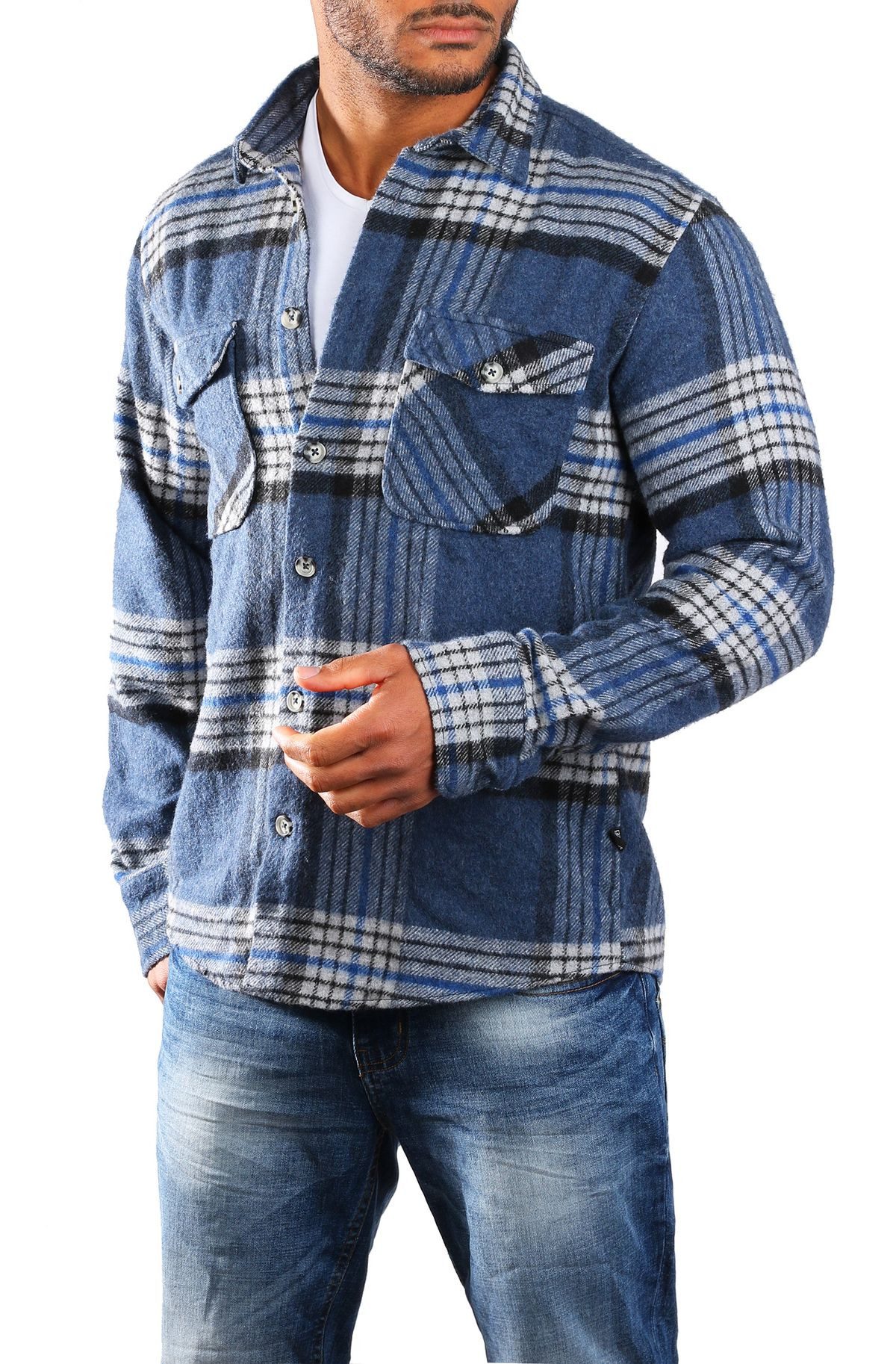 CARISMA Flanellhemd warmes Herren Holzfällerhemd mit dicker weicher Qualität 8615 Regular Langarm Kentkragen Kariert