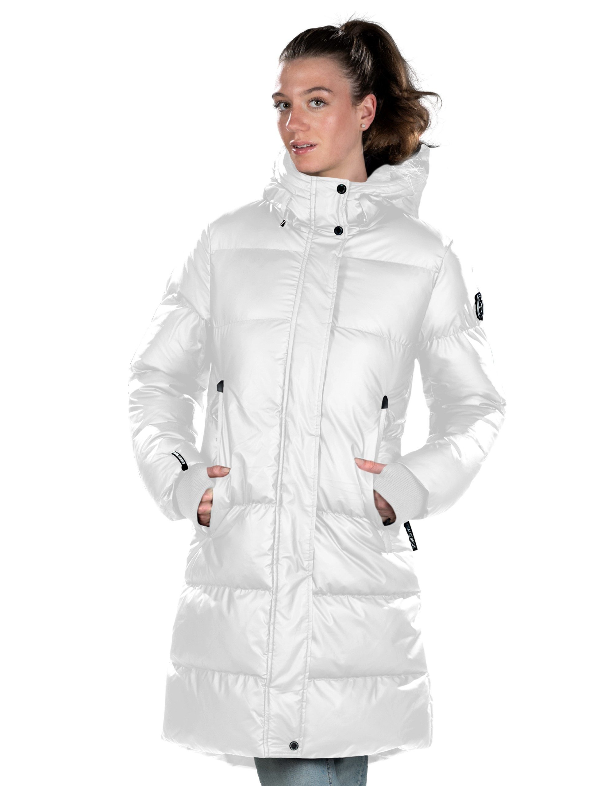 Shorai Steppjacke Steppjacke lang SH2304.503 mit Kapuze und Taillenregulier günstig online kaufen