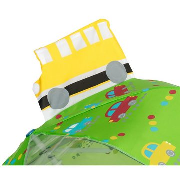 von Lilienfeld Stockregenschirm Kinderschirm mit Motiv Autos Bus bis ca. 8 Jahre 3D, 3D