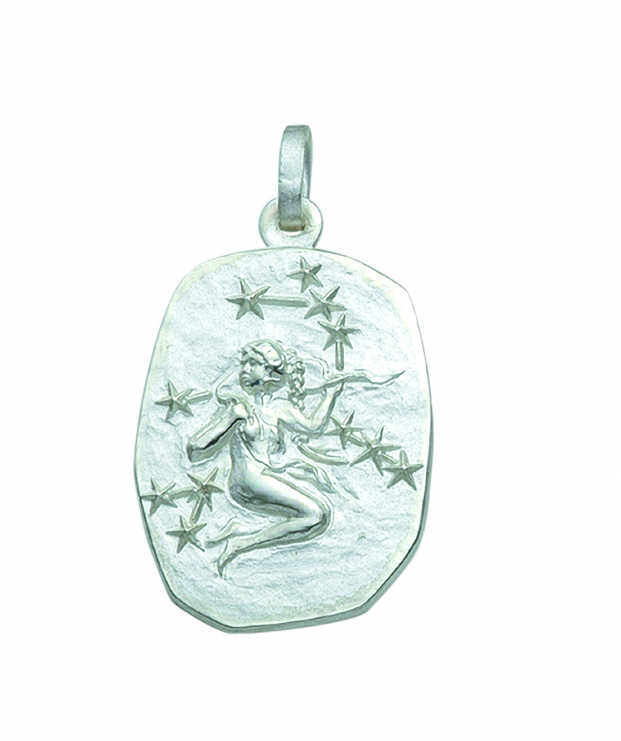 Valentinstagsgeschenk Adelia ́s Kettenanhänger Damen & Herren 925 Silber Sternzeichen Anhänger Jungfrau, Silberschmuck für Damen & Herren,