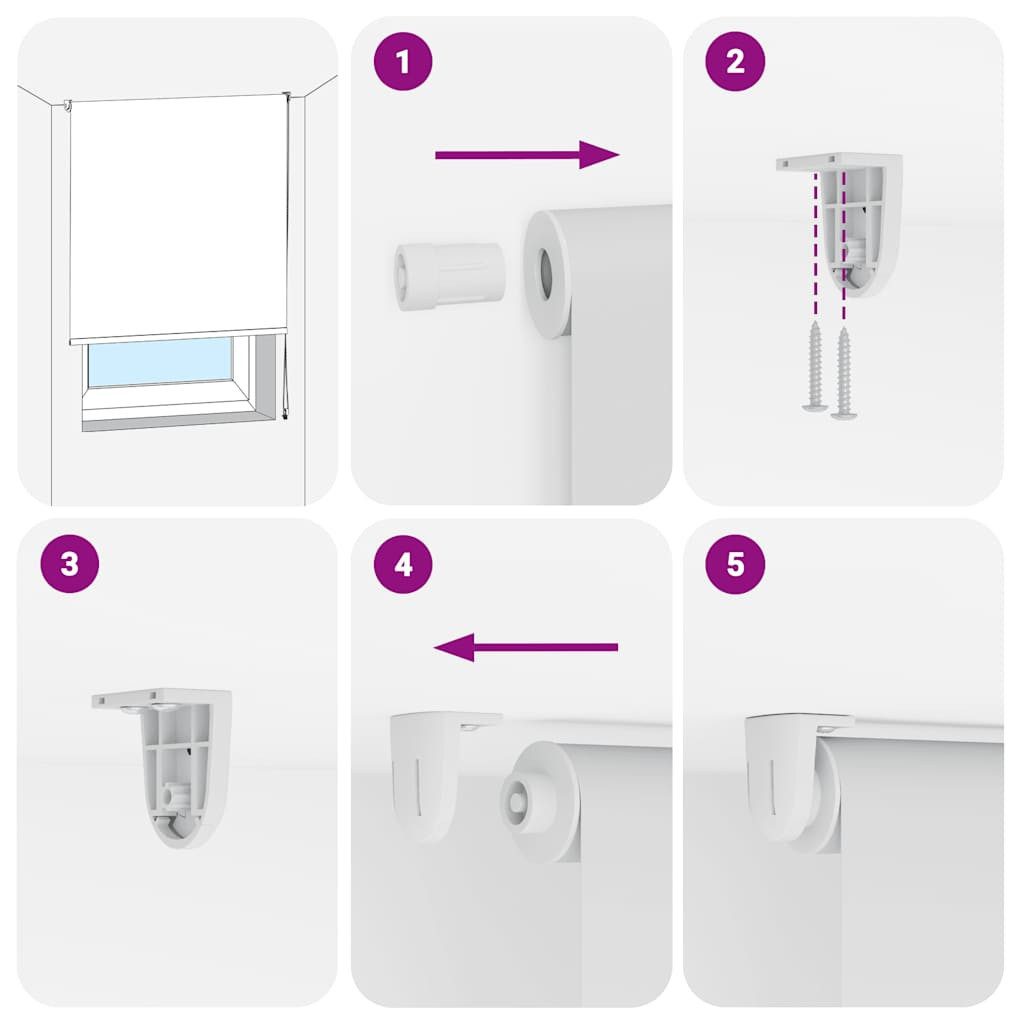 vidaXL Duschrollo, Duschrollo 110x240 cm Stoffbreite 106 cm