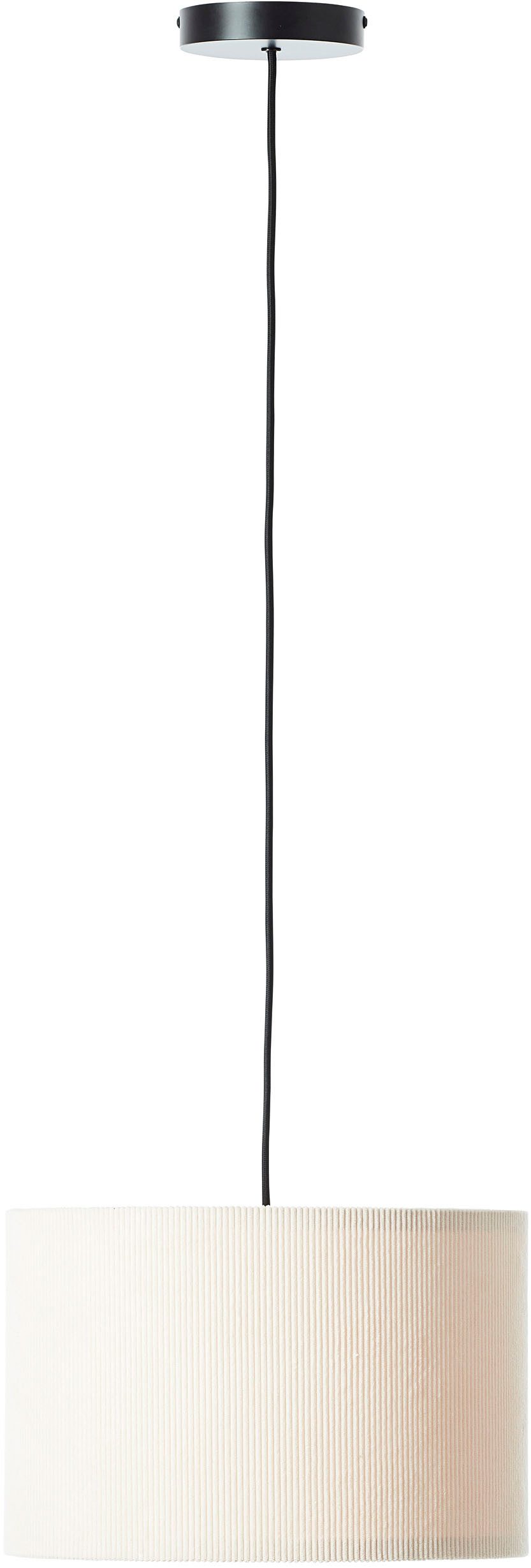 LeGer Home by Lena Gercke Pendelleuchte Kathleen, ohne Leuchtmittel, Cordstoff, Höhe 150 cm, Ø 35 cm, E27, kürzbar, beige