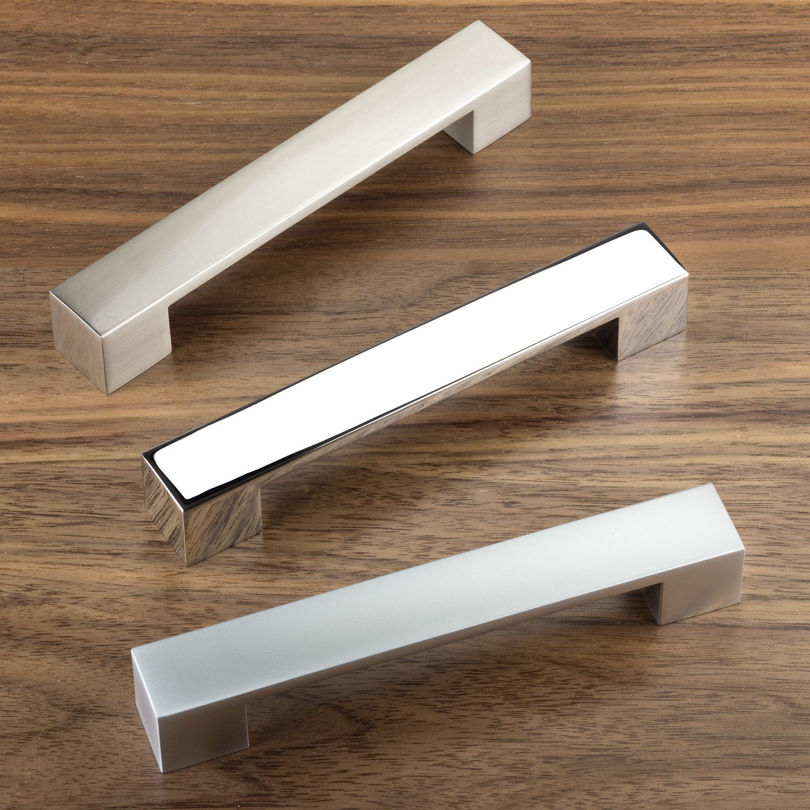 SO-TECH® Möbelgriff Bügelgriff MARKANT BA 128 mm - incl. Schrauben, Chrom matt, Lochabstand 128 mm