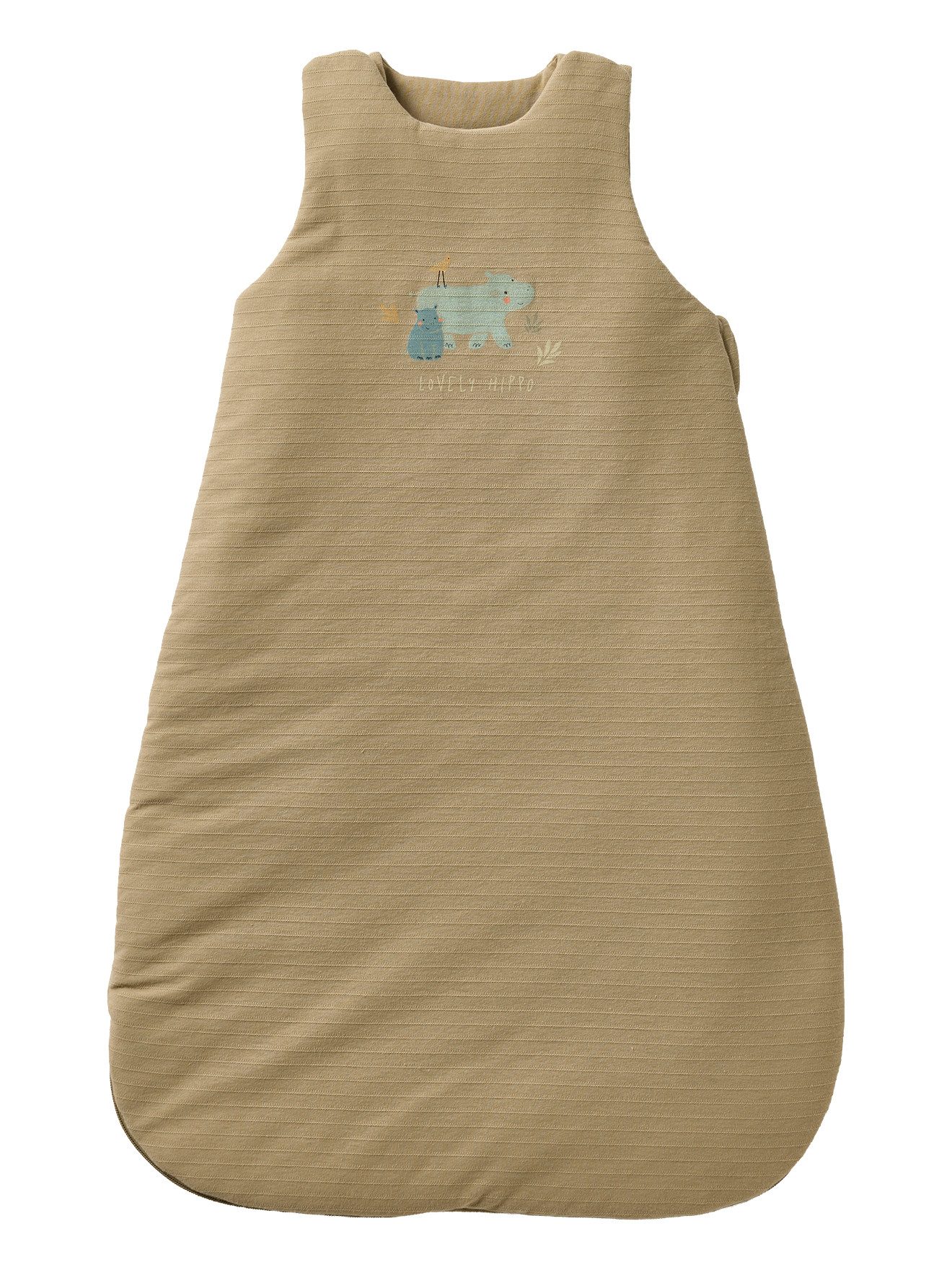 vertbaudet Babyschlafsack Ärmelloser Baby Schlafsack mit Nilpferd BAYOU, Sommerschlafsack, 2,5 TOG