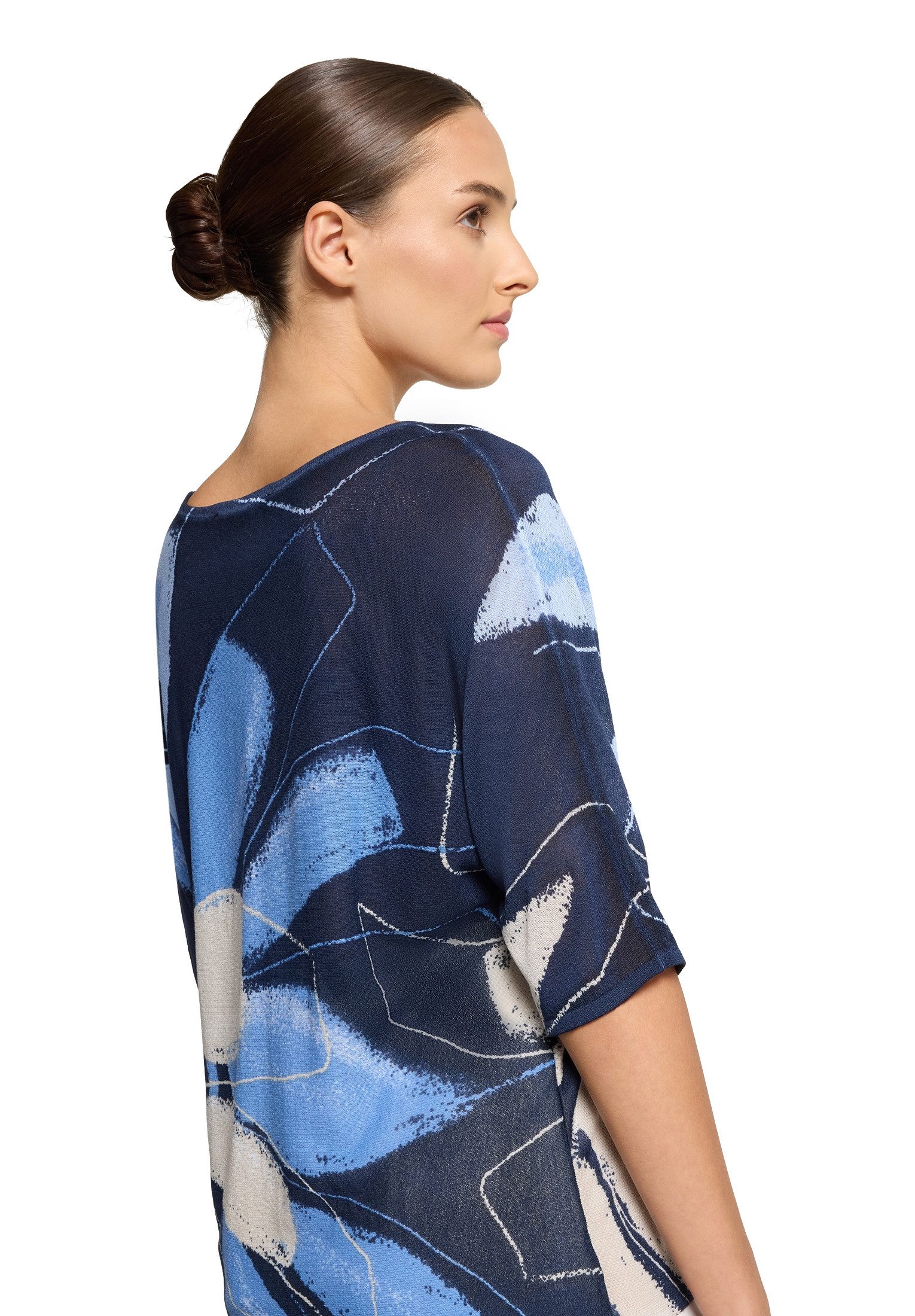 Betty&Co Strickpullover Damen mit Print (1-tlg) Druck