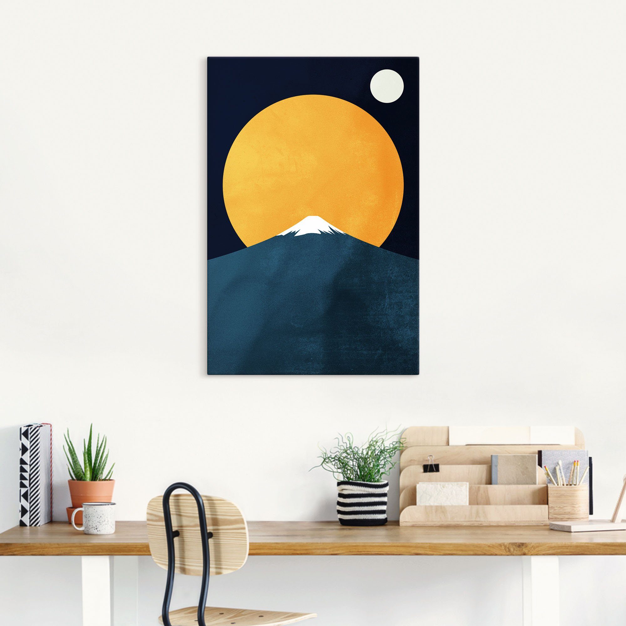 Leinwandbild, Nacht, Größen Alubild, als bei & Berge oder St), Wandaufkleber (1 in Wandbild versch. Artland Himalaya Alpenbilder Poster