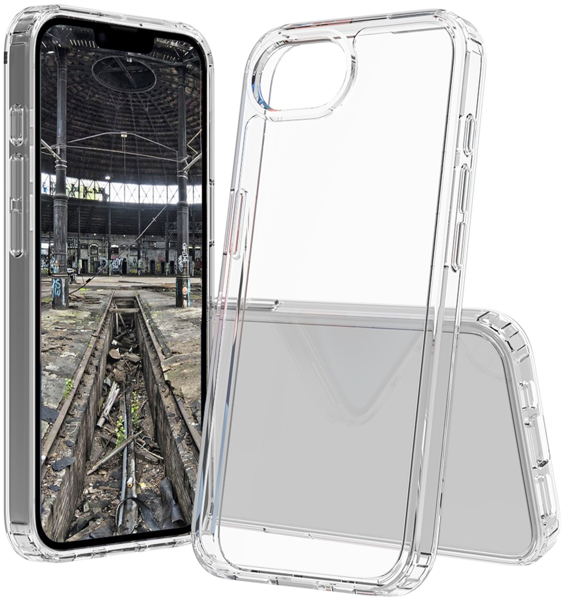 JT Berlin Handyhülle BackCase Pankow Clear 6,1", Flexibel & stoßfest, 360° Schutz, 2m Fallschutz