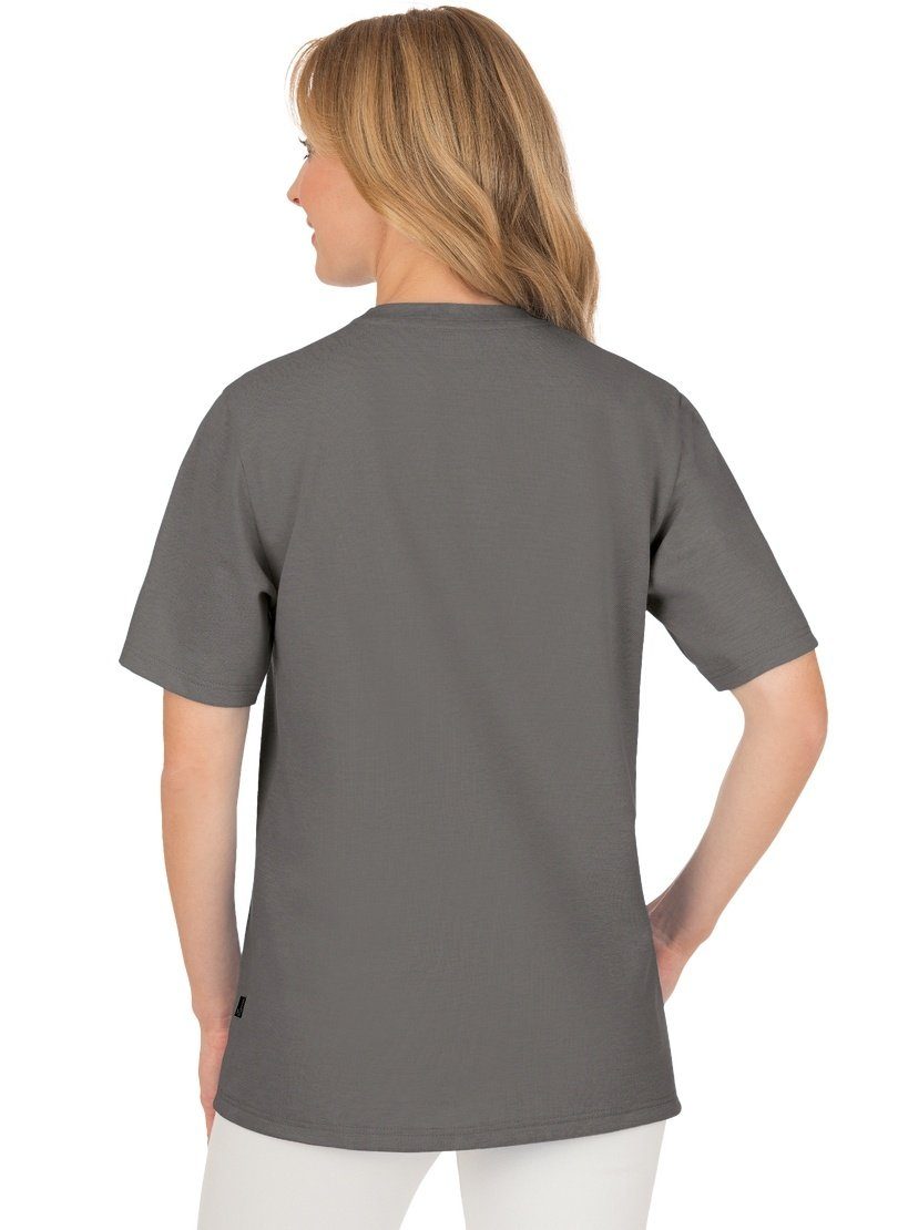 Piqué-Qualität T-Shirt taupe-melange TRIGEMA T-Shirt Trigema in
