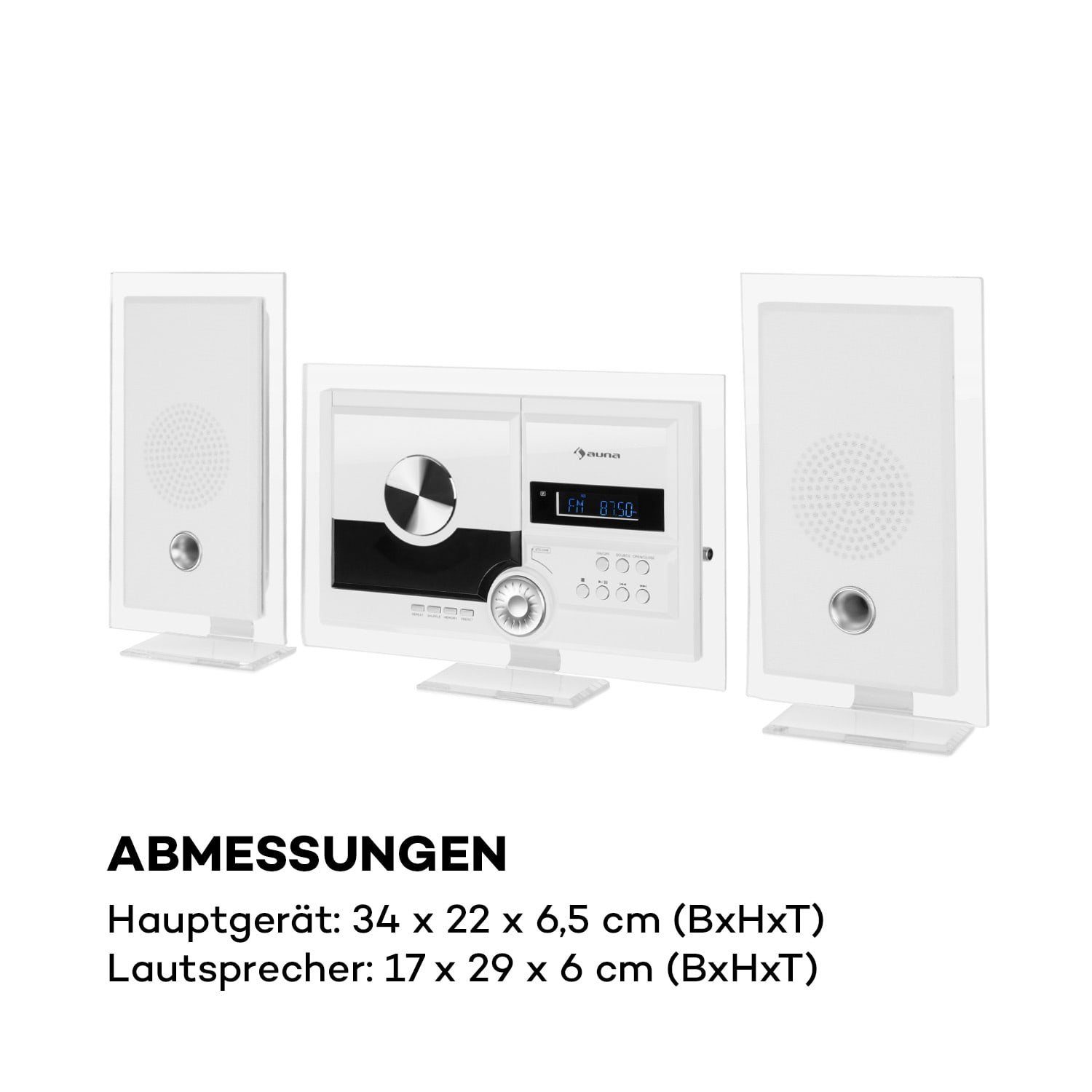 Auna Sonic Weiß Stereo (DAB) Stereoanlage DAB+