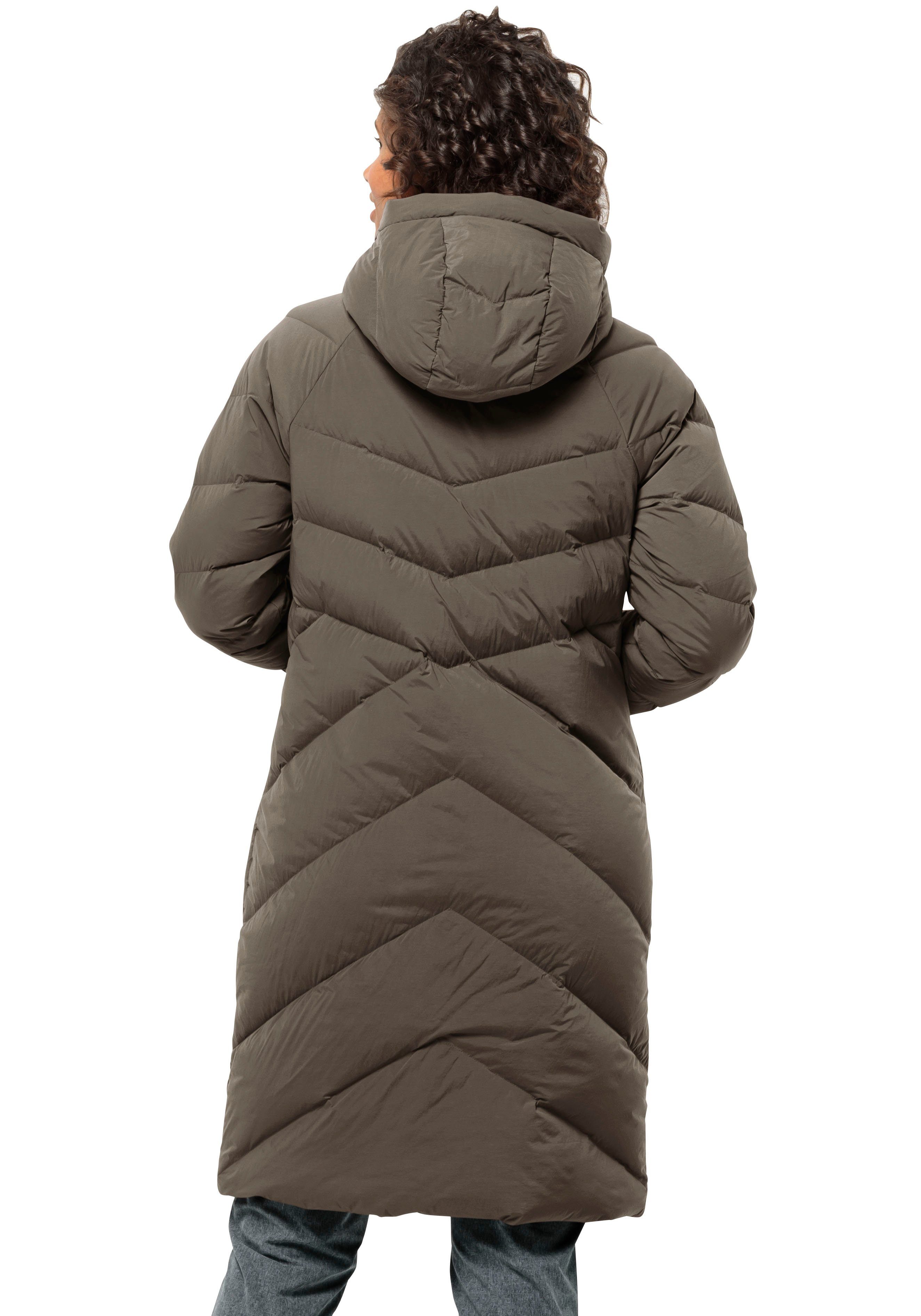 Jack Wolfskin Funktionsmantel MARIENPLATZ COAT W mit cold coffee Kapuze