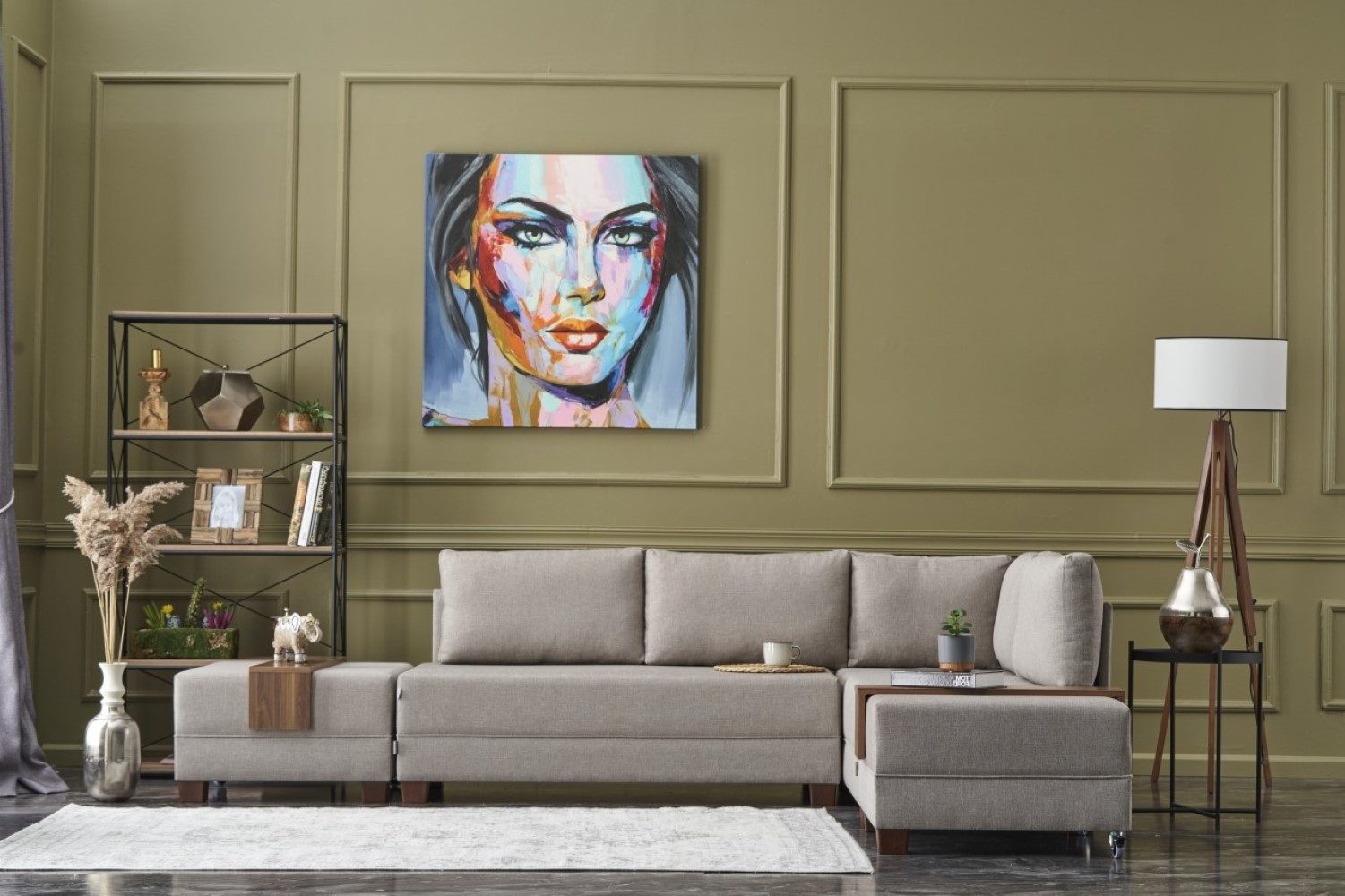 Myhomelando Ecksofa Fly, mit Schlaffunktion, inklusive 2x Hocker
