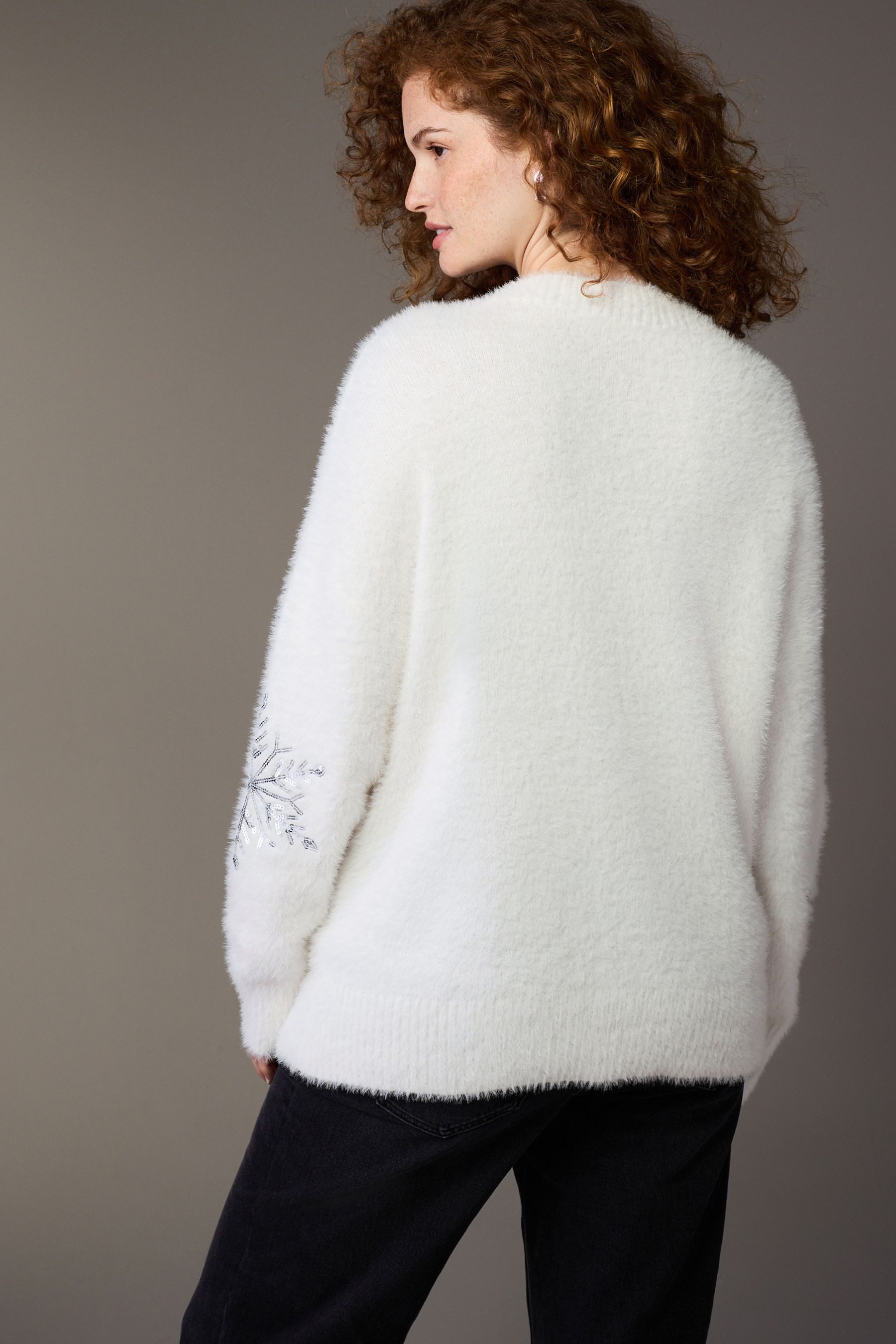 Next Strickpullover Gestrickter Weihnachtspullover, Umstandsmode (1-tlg)