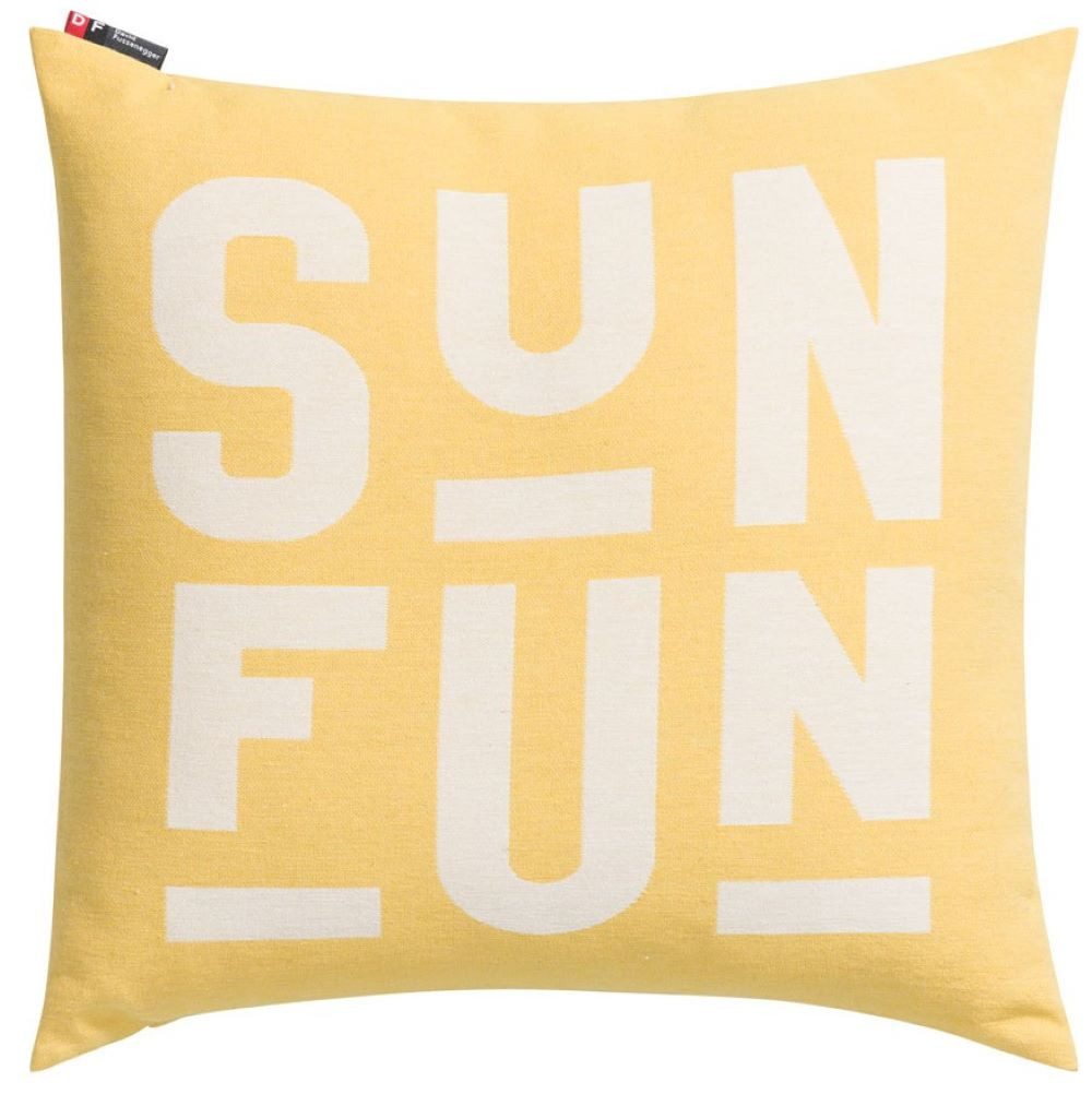 DAVID FUSSENEGGER Kissenhülle Porto 'SUN' 50 x 50 cm Gelb