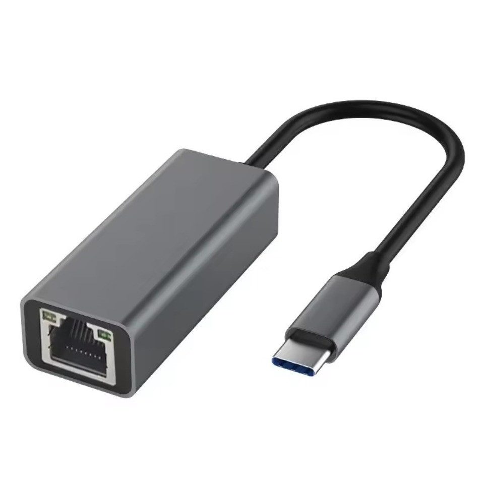Montegoni USB Typ-C Ethernet-Adapter USB-C zu RJ45 100 Mbps LAN-Kabel Computer-Adapter zu USB Type-C, High-Speed Ethernet, Wide Compatibility, Durable Build, Compact Design