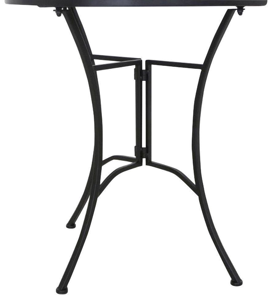 Siena Garden Gartentisch Como, Stahlgestell in matt schwarz, Tischplatte in Mosaikoptik