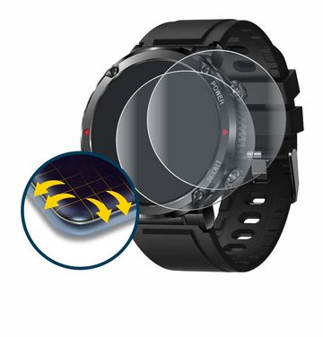 BROTECT Full-Screen Schutzfolie für LIGE Smartwatch 1.6", Displayschutzfolie, 2 Stück, 3D Curved matt entspiegelt Full-Screen Anti-Reflex