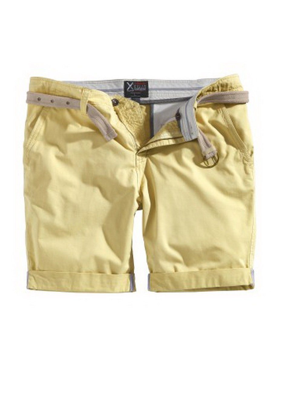 Beige Baumwolle 100% Short Surplus Raw Shorts Vintage aus Chino (74)