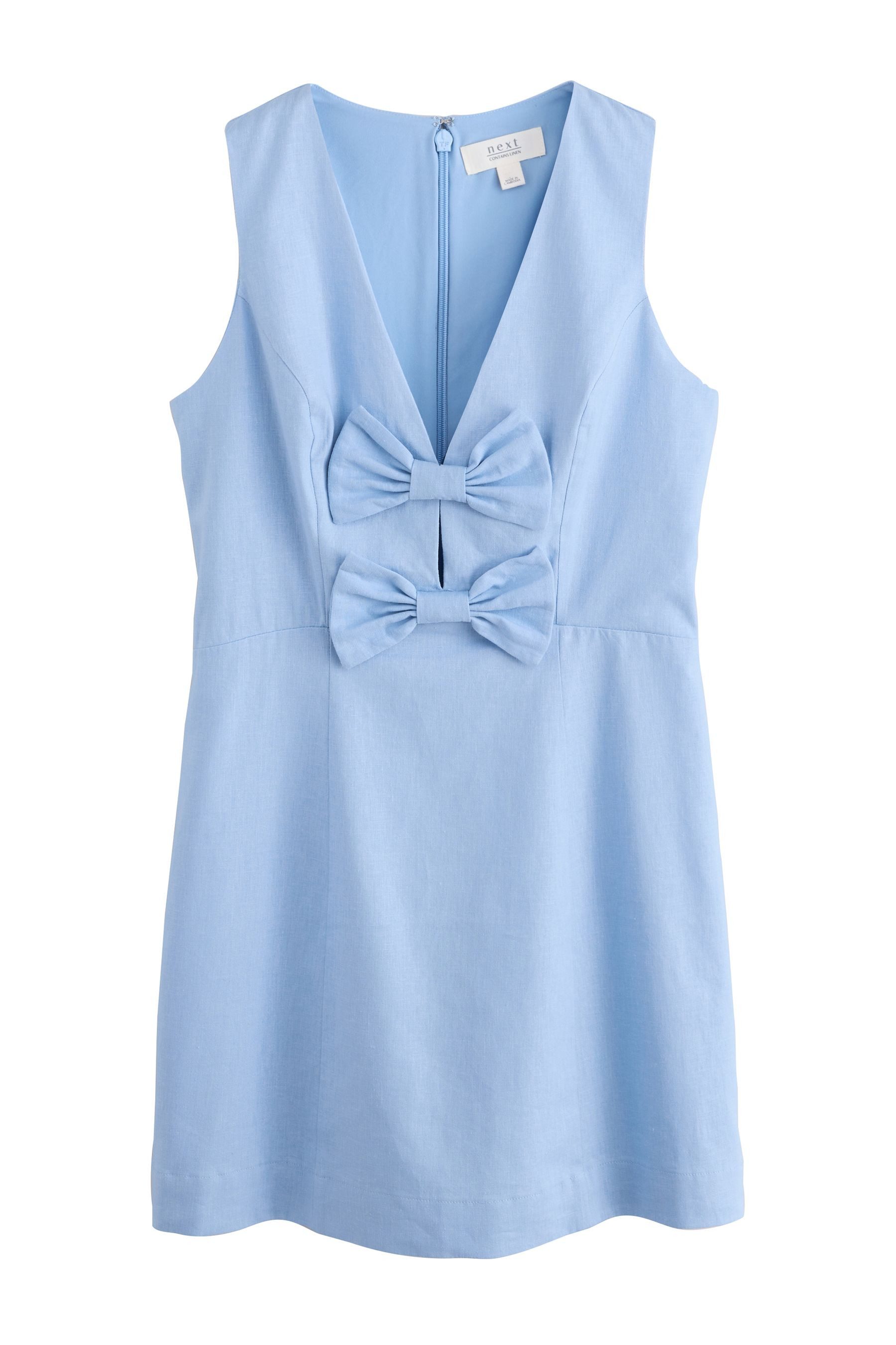 Next Minikleid Ärmelloses Minikleid mit Schleife vorne, Kurzgröße (1-tlg) günstig online kaufen
