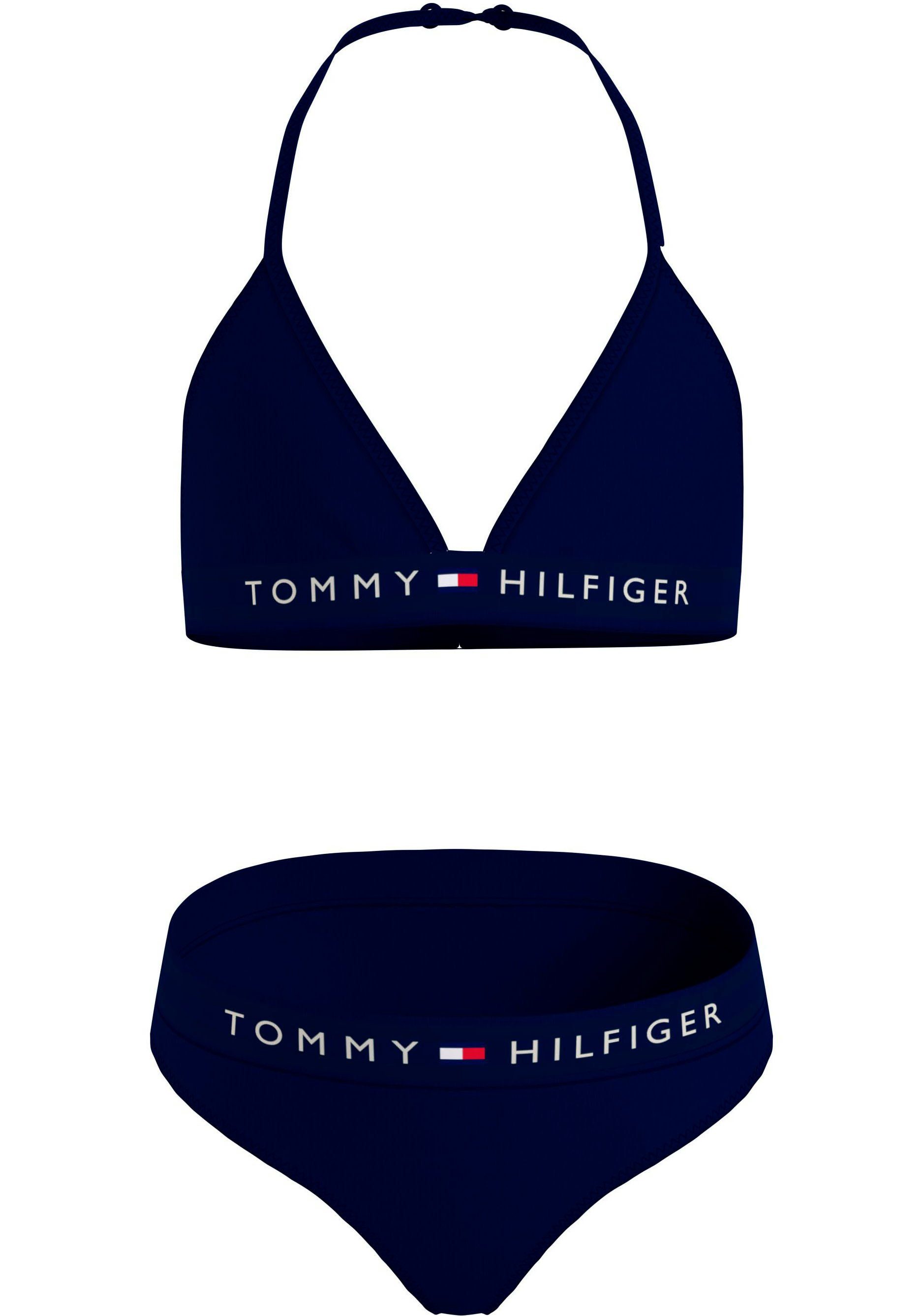 Tommy Hilfiger Swimwear Triangel-Bikini TRIANGLE SET (Set, 2-St) mit Tommy  Hilfiger Markenlabel