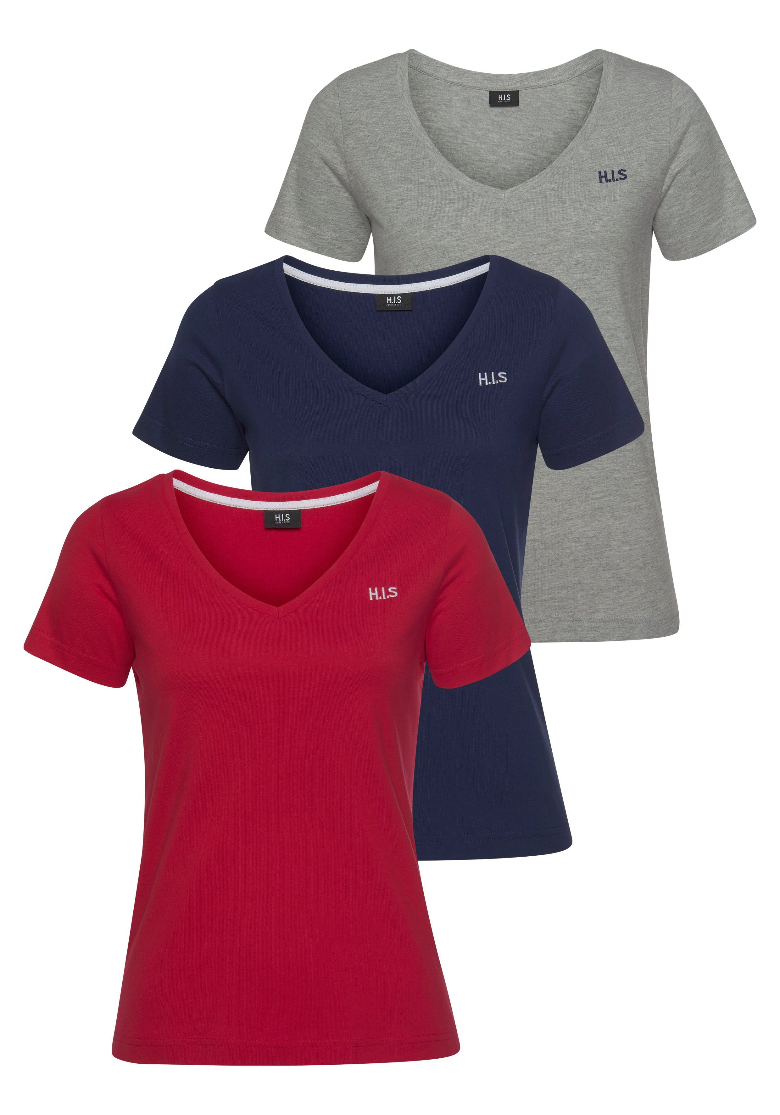 H.I.S T-Shirt Essential-Basics (Spar-Set, 3er-Pack)