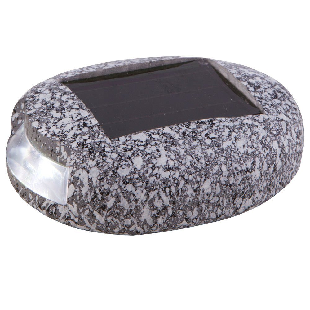 GLOBO LIGHTING Gartenleuchte, LED-Leuchtmittel fest verbaut, Warmweiß, 3er Set LED Solar Außen Lampe Stein Design Deko Lampen Garten Beet Weg