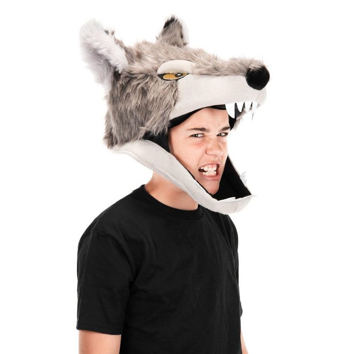 Elope Kostüm Wolf Kopfbedeckung Aber Großmutter was hast du für ein entsetzlich großes Maul?