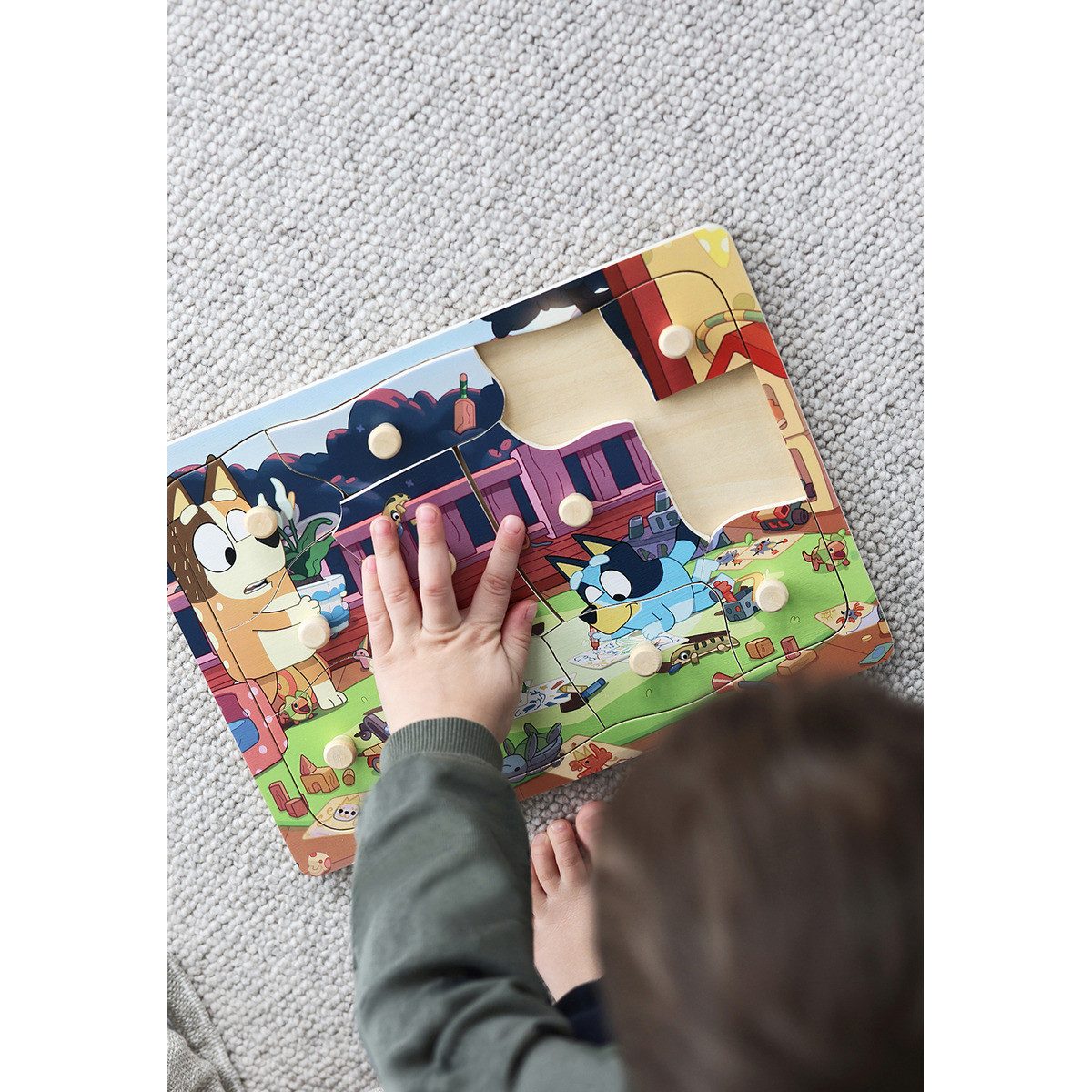 Bluey Steckpuzzle Motiv Unisex Kinder, 12 Puzzleteile günstig online kaufen