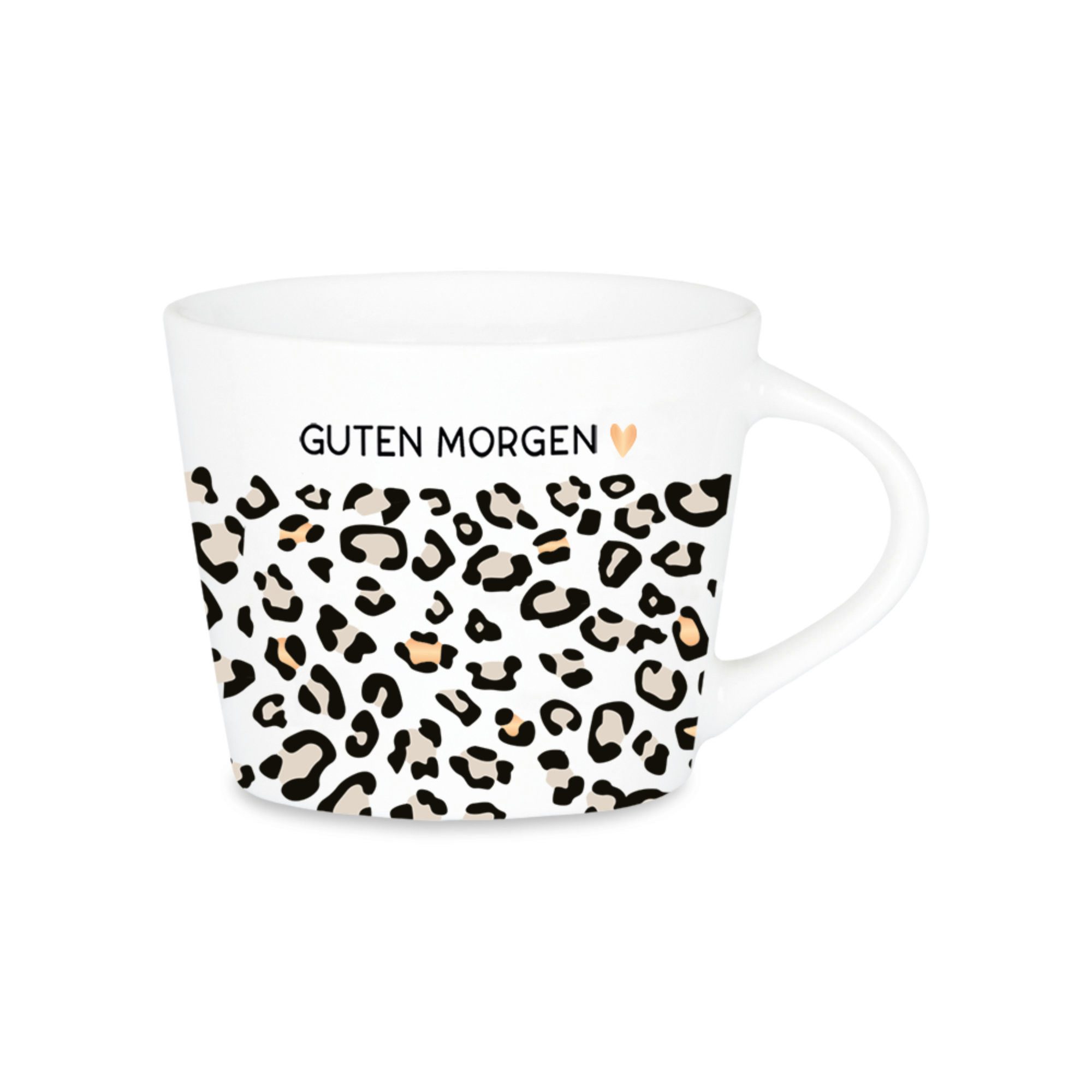 Grafik Werkstatt Tasse Espresso-Tasse Schreibkram Manufaktur Guten Morgen Leopard, Keramik