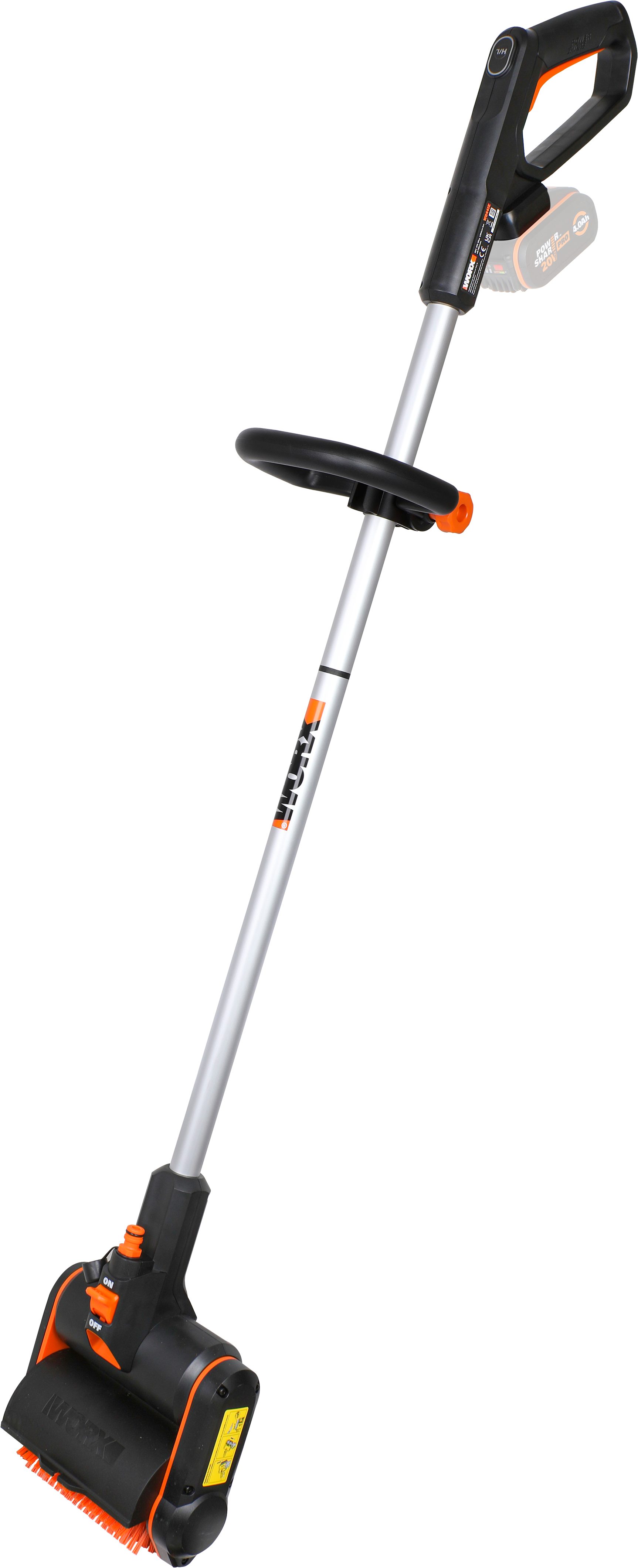 Worx Akku-Fugenbürste Multi-Bürste WG441E.93, 16,5 cm Arbeitsbreite, für Stein, Holz und zur Unkrautentfernung, ohne Akku und Ladegerät – Bild 3 von 5