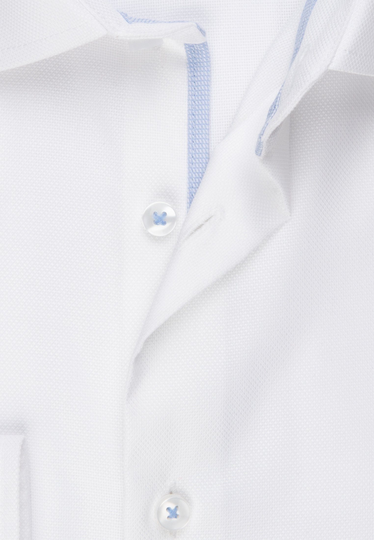 seidensticker Businesshemd Shaped Shaped Langarm Weiß Uni Kentkragen