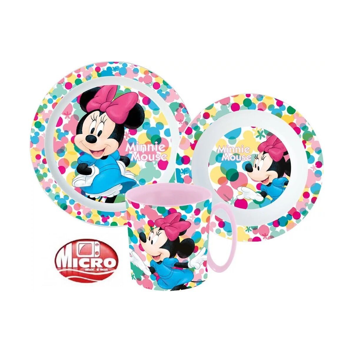 Disney Kindergeschirr-Set Disney Minnie Feel Good Geschirrset, mikro