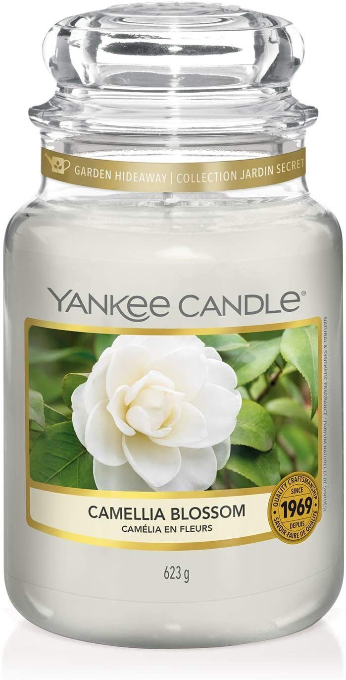 Yankee Candle Duftkerze »Yankee Candle Camellia Blossom Duftkerze im Glas 623g Blumiger Duft«