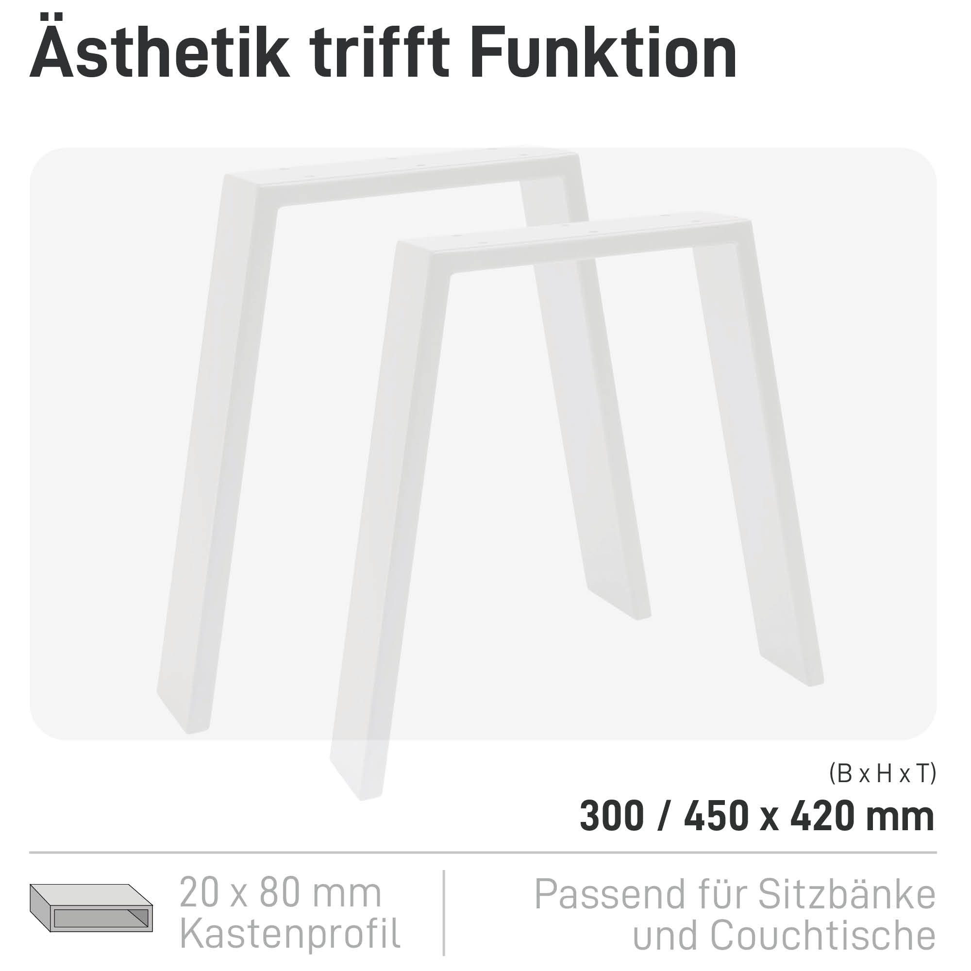 Natural Goods Berlin Möbelkufe CLASSIC, (2-St), Tischkufen, B30/40 x H42cm günstig online kaufen