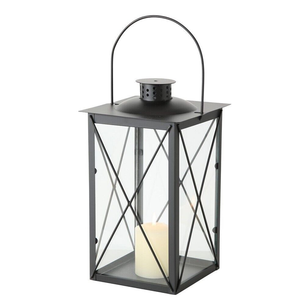 BOLTZE GRUPPE GmbH Kerzenlaterne Laterne mit Glaseinsatz Windlicht schwarz günstig online kaufen