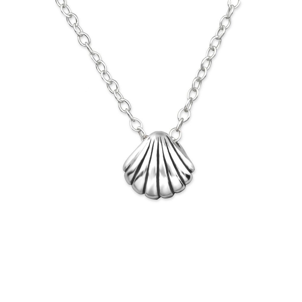 BUNGSA Ketten-Set Kette Muschel aus 925 Silber Damen (1-tlg), Halskette Necklace