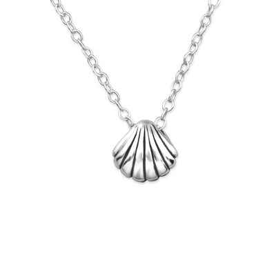 BUNGSA Ketten-Set Kette Muschel aus 925 Silber Damen (1-tlg), Halskette Necklace