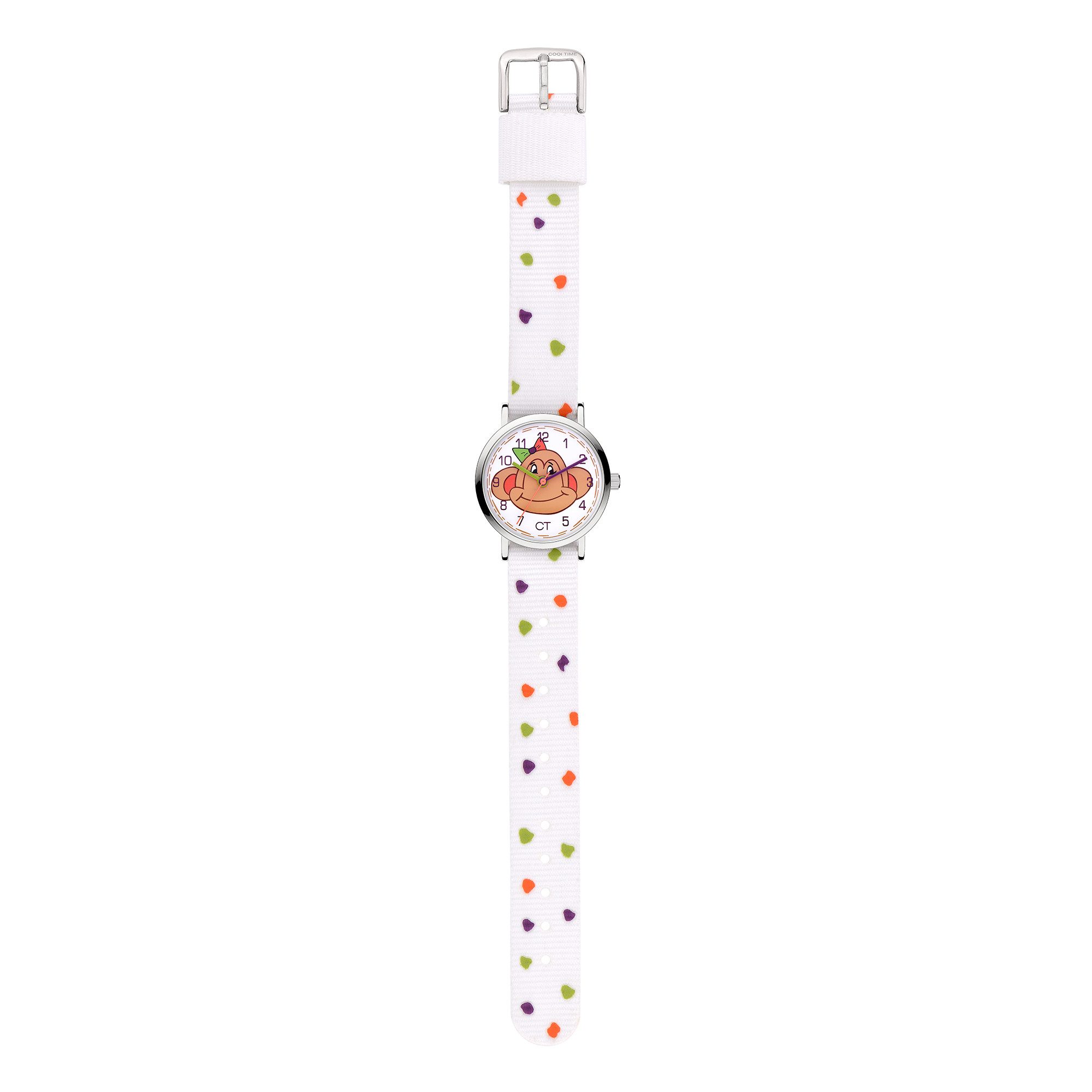 COOL TIME Quarzuhr The Cool Monkey CT-0034-LQ, Armbanduhr, Kinderuhr, Mädchen, analog