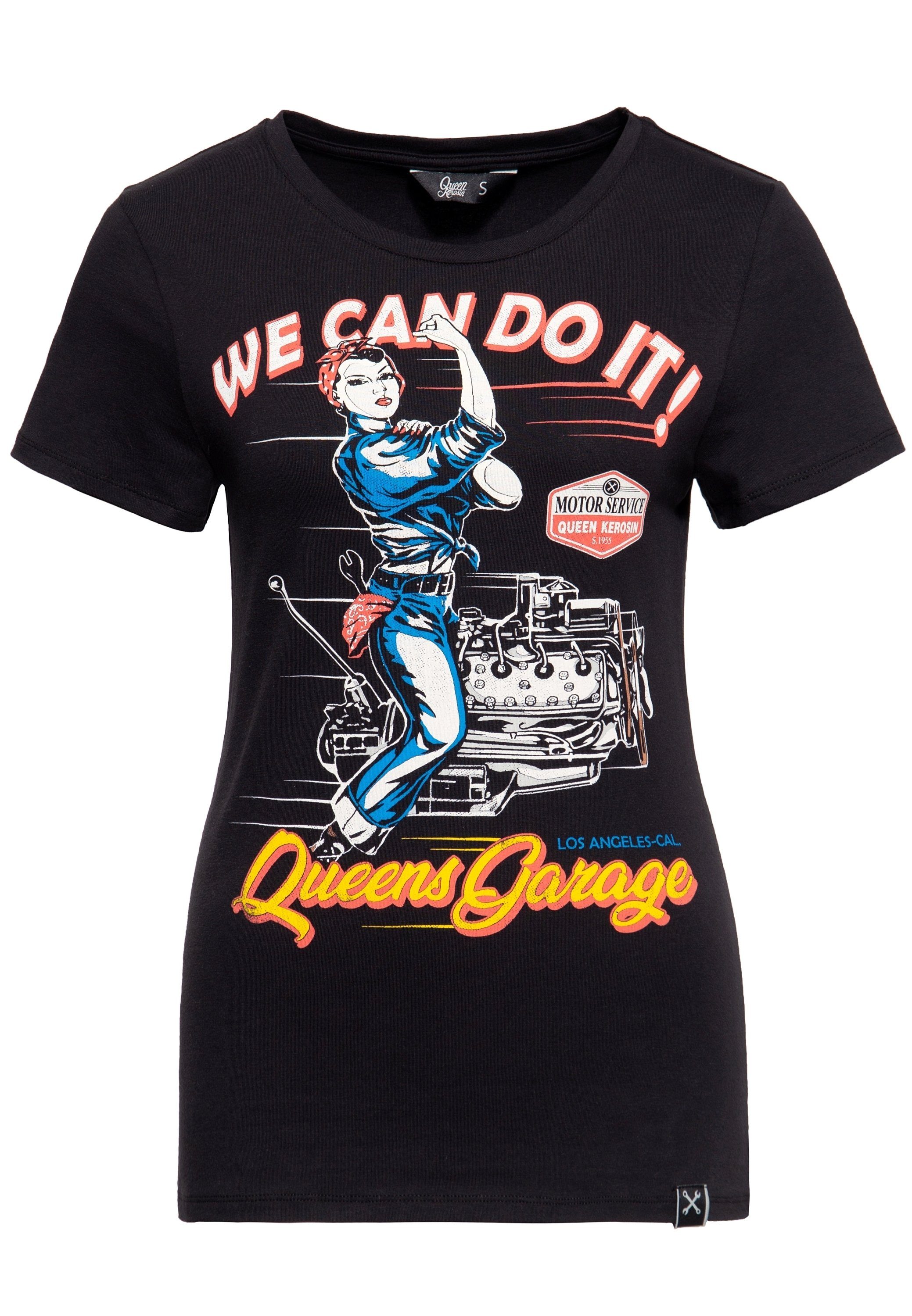 QueenKerosin T-Shirt We can do it! mit Vintage-Motiv