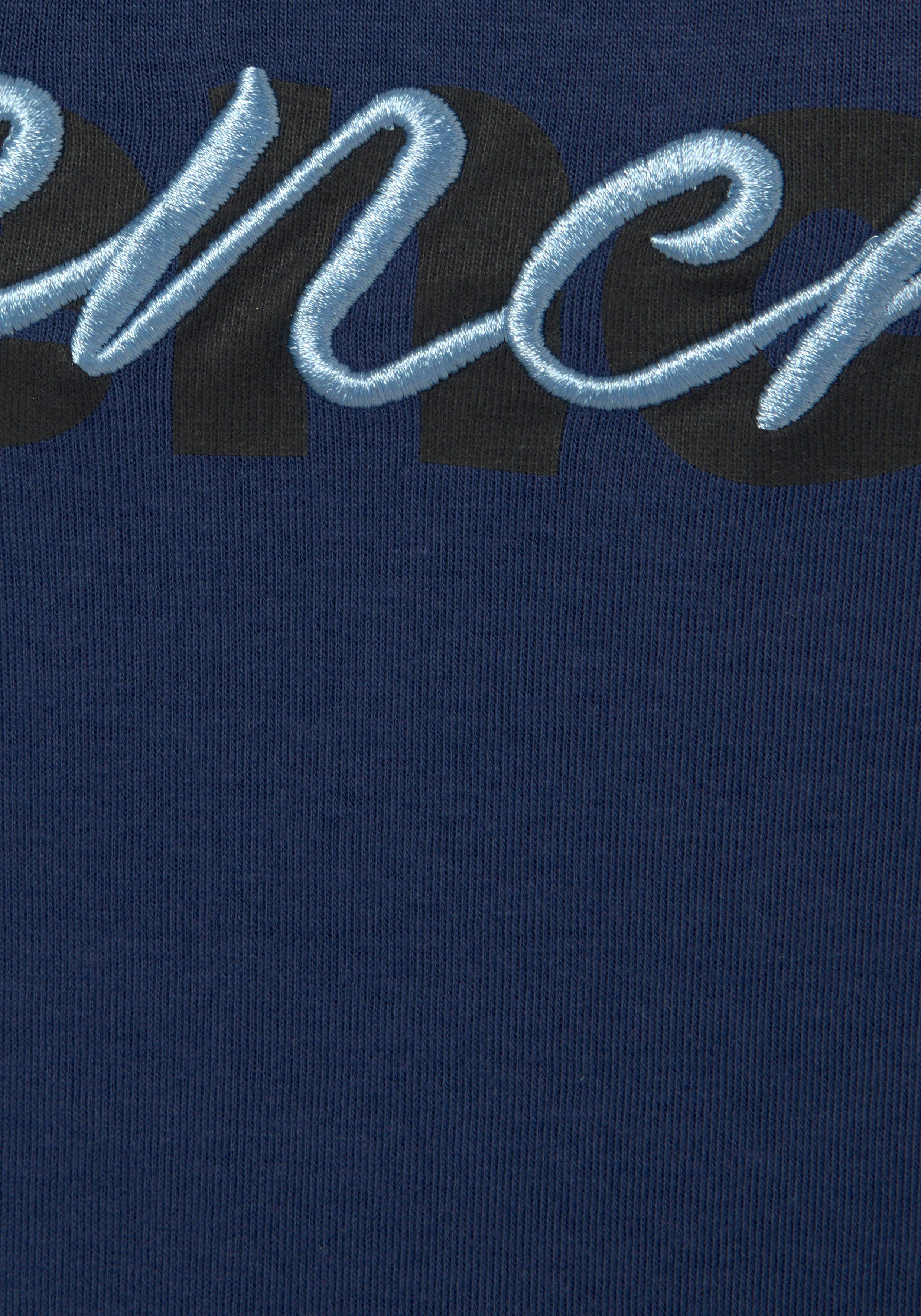 Bench. Loungewear Sweatshirt mit Logodruck und Stickerei, Loungewear
