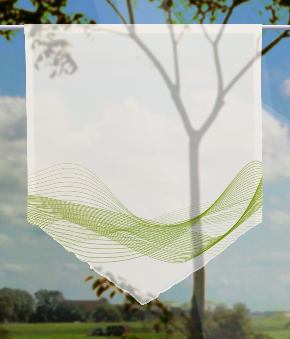 gardinen-for-life Scheibengardine Stream Horizon green, Spitze günstig online kaufen